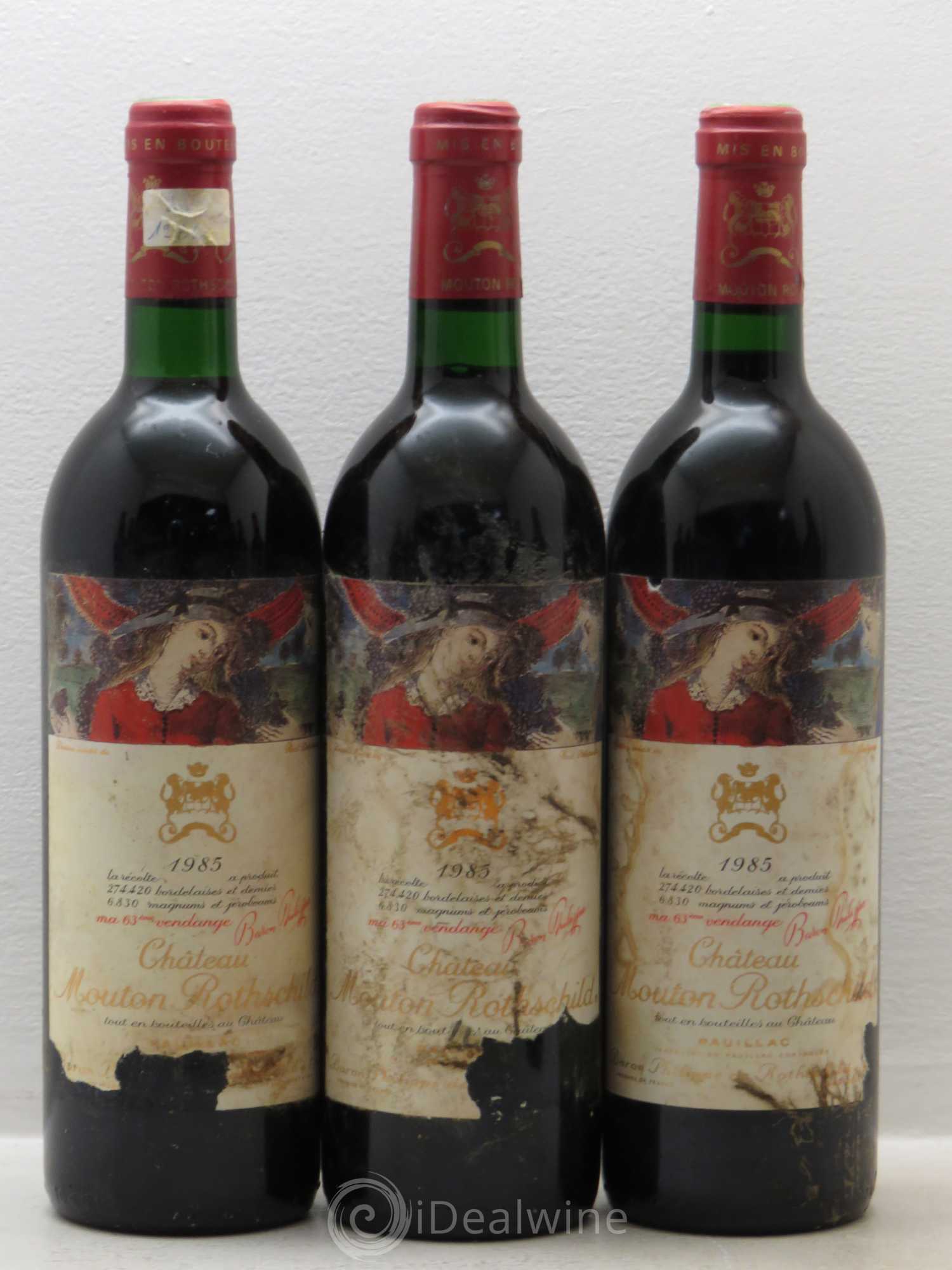 Château Mouton Rothschild 1er Grand Cru Classé 1985 - Lot de 12 bouteilles - 2