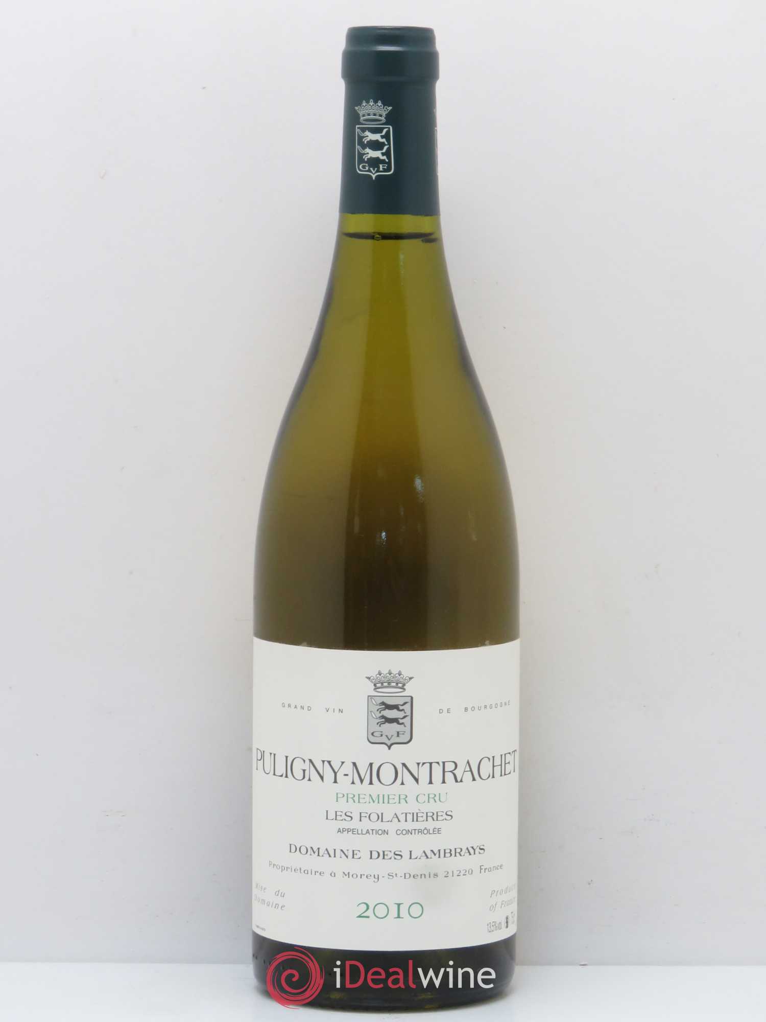 Puligny-Montrachet 1er Cru Les Folatières Domaine des Lambrays 2010 - Lot de 1 bouteille - 0