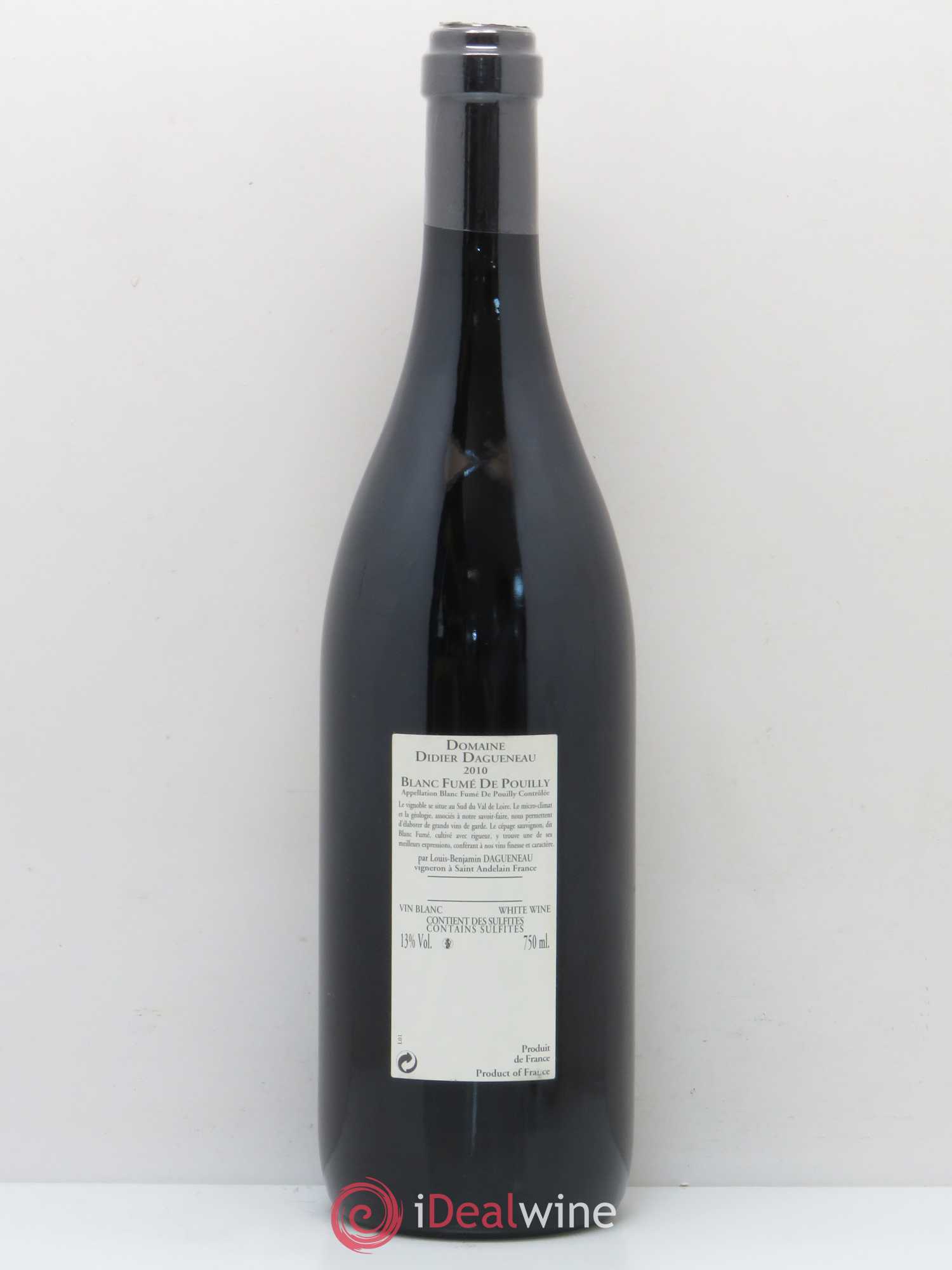Vin de France (anciennement Pouilly-Fumé) Buisson Renard Dagueneau (Domaine Didier - Louis-Benjamin) 2010 - Lot de 1 bouteille - 1