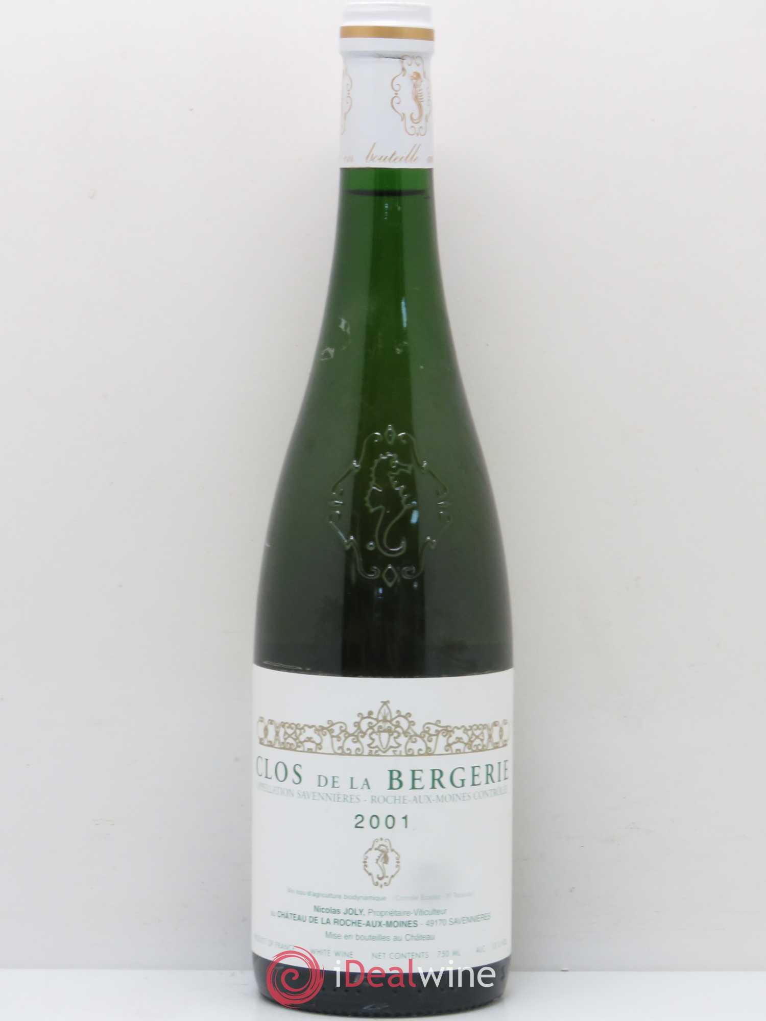 Savennières Roche aux Moines Clos de la Bergerie Vignobles de la Coulée de Serrant - Nicolas Joly 2001 - Lot de 1 bouteille - 0