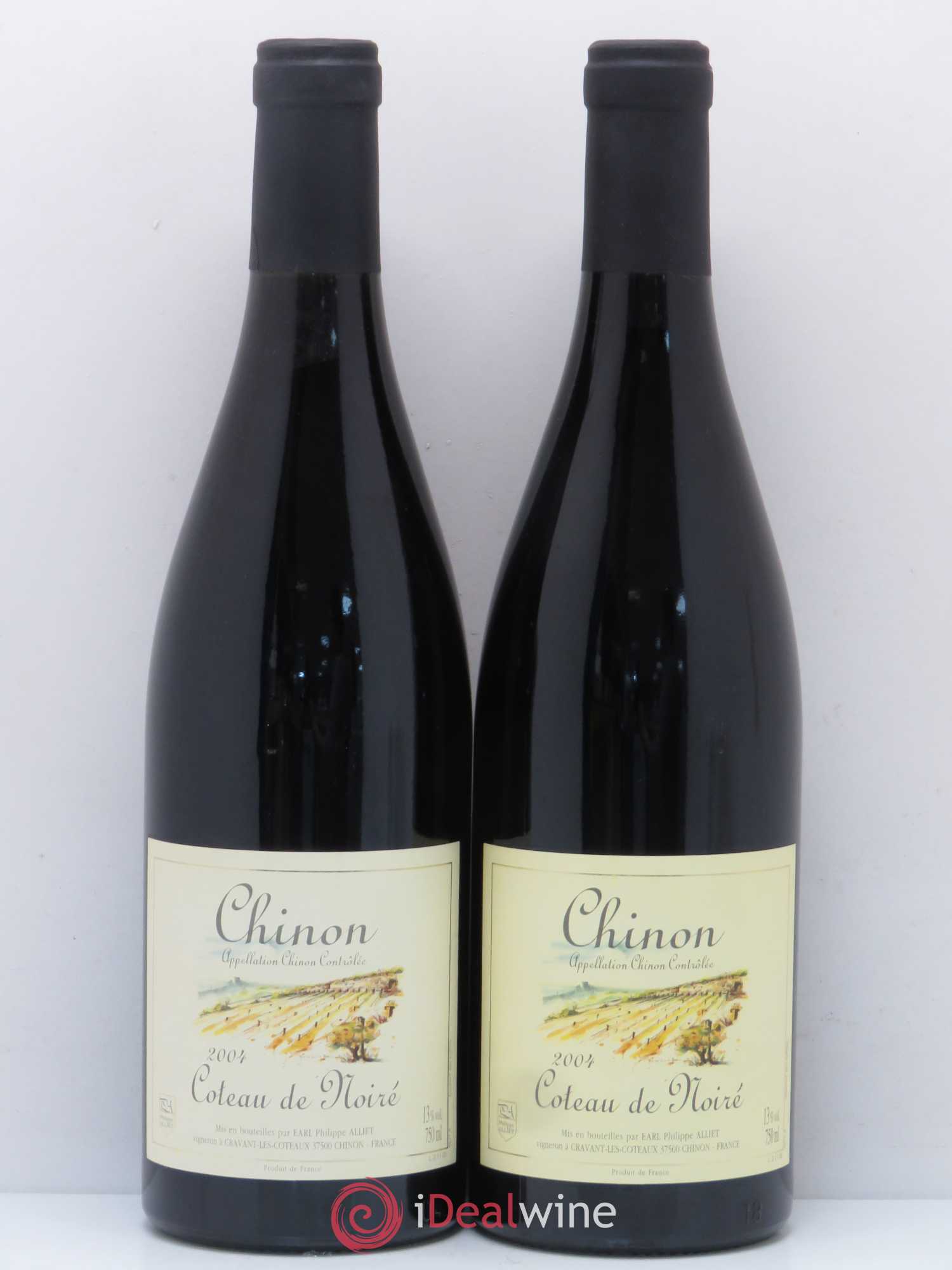 Chinon Coteau de Noiré Philippe Alliet 2004 - Lot de 2 bouteilles - 0