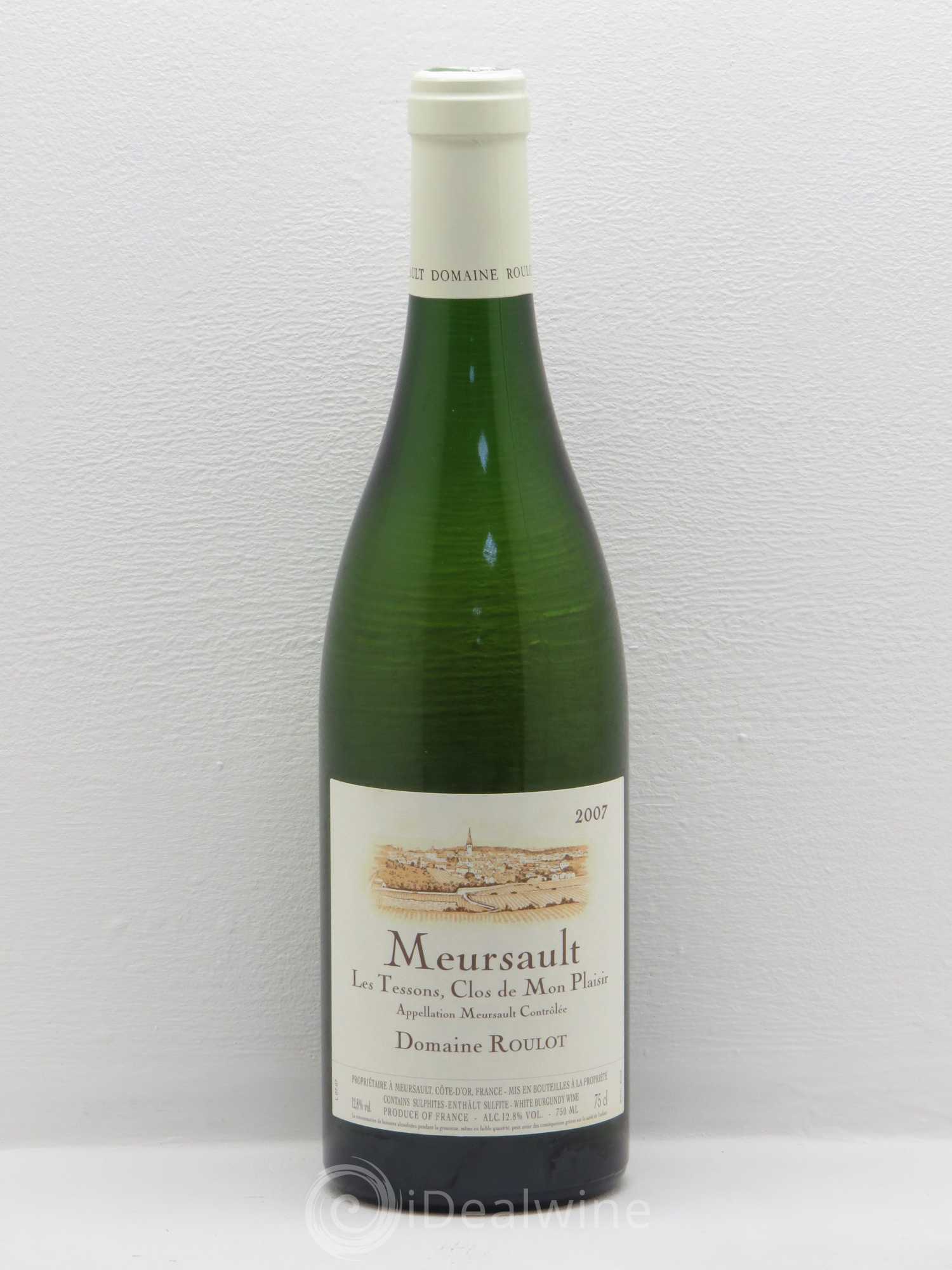 Meursault Les Tessons Clos de Mon plaisir Roulot (Domaine) 2007 - Lot de 1 bouteille - 0