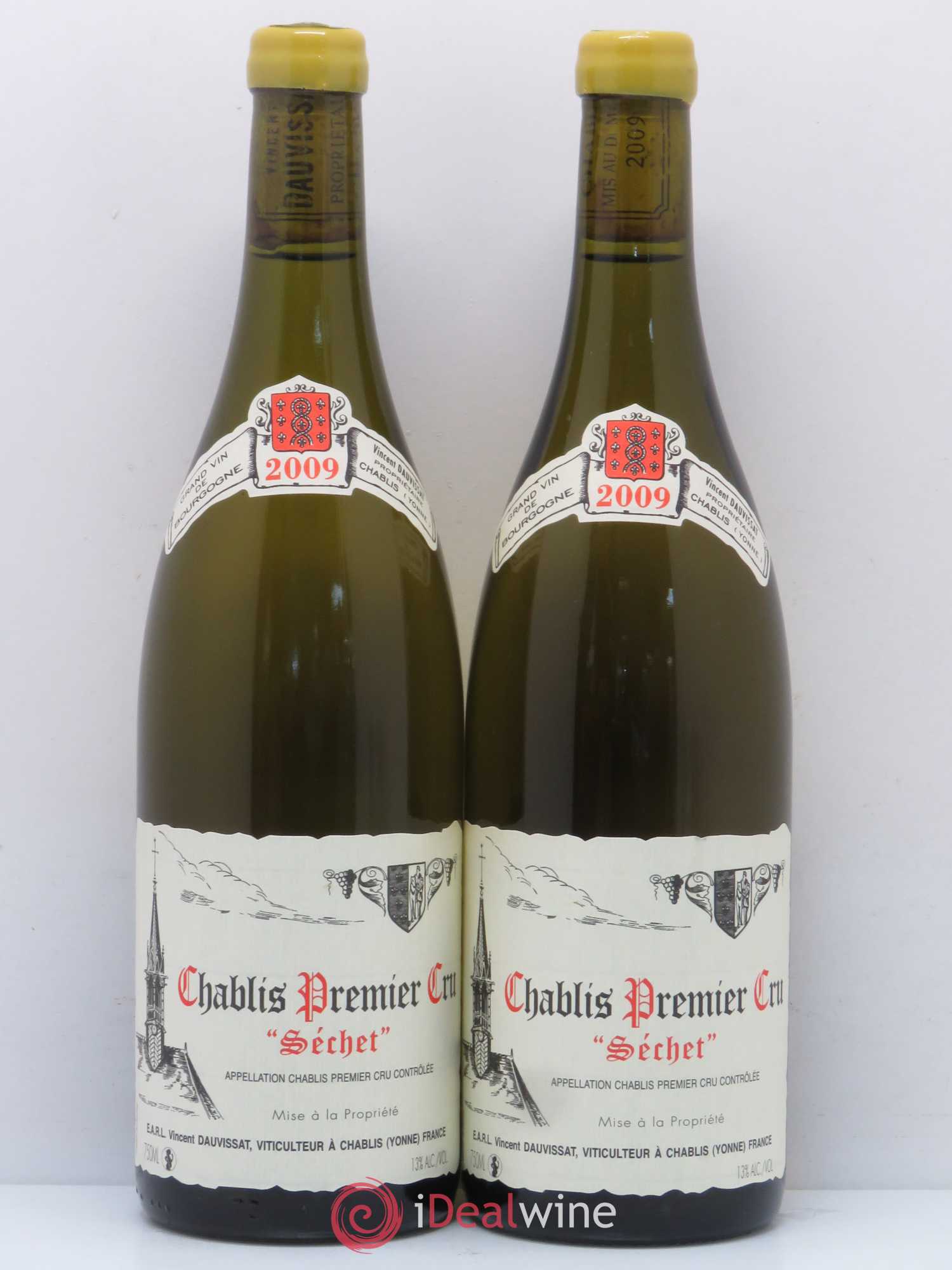 Chablis 1er Cru Séchet Vincent Dauvissat (Domaine) 2009 - Lot de 2 bouteilles - 0