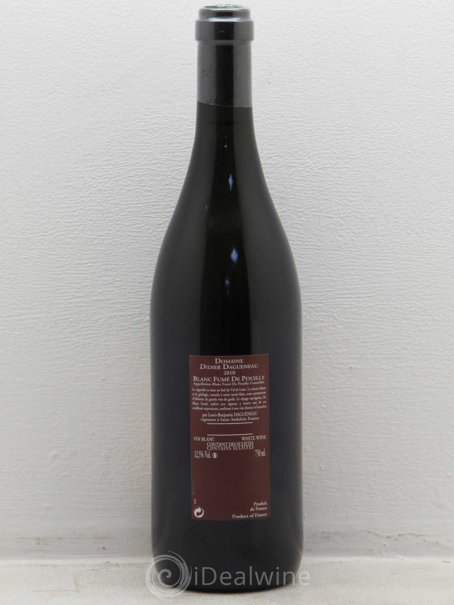 Vin de France (anciennement Pouilly-Fumé) Pur Sang Dagueneau (Domaine Didier - Louis-Benjamin) 2010 - Lot de 1 bouteille - 1