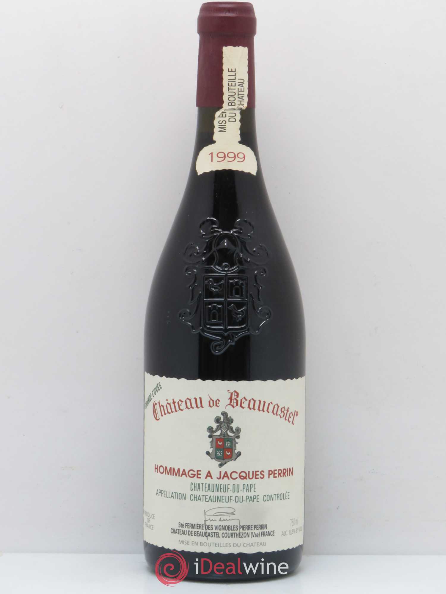 Châteauneuf-du-Pape Château de Beaucastel Hommage à Jacques Perrin Famille Perrin 1999 - Lot de 1 bouteille - 0