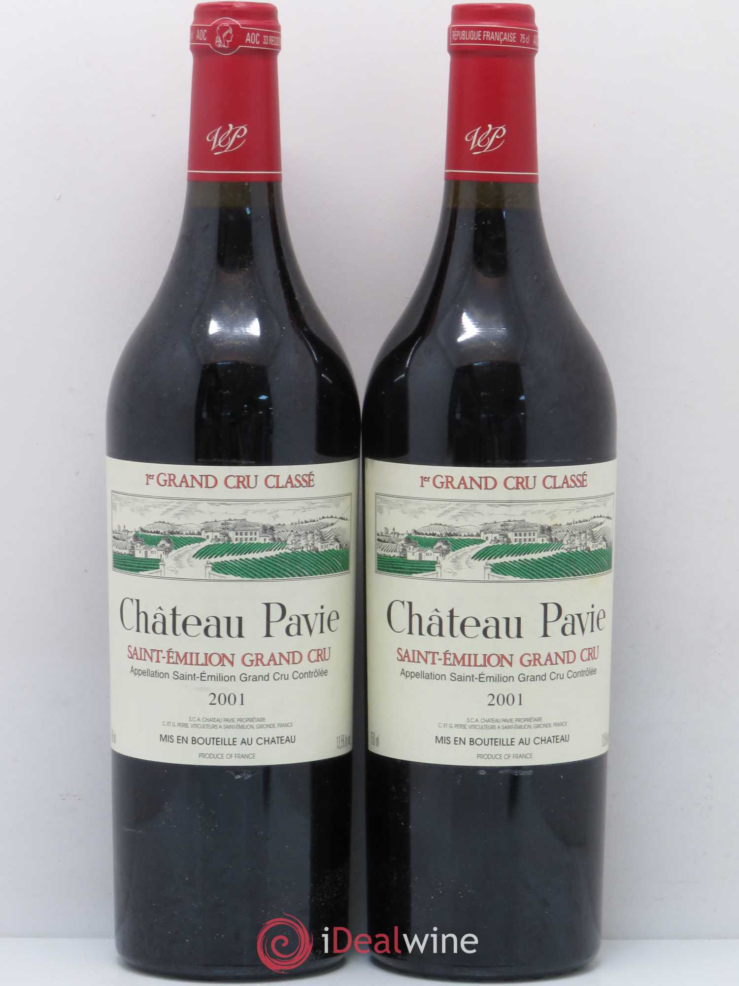 Château Pavie 1er Grand Cru Classé A 2001 - Lot de 2 bouteilles - 0