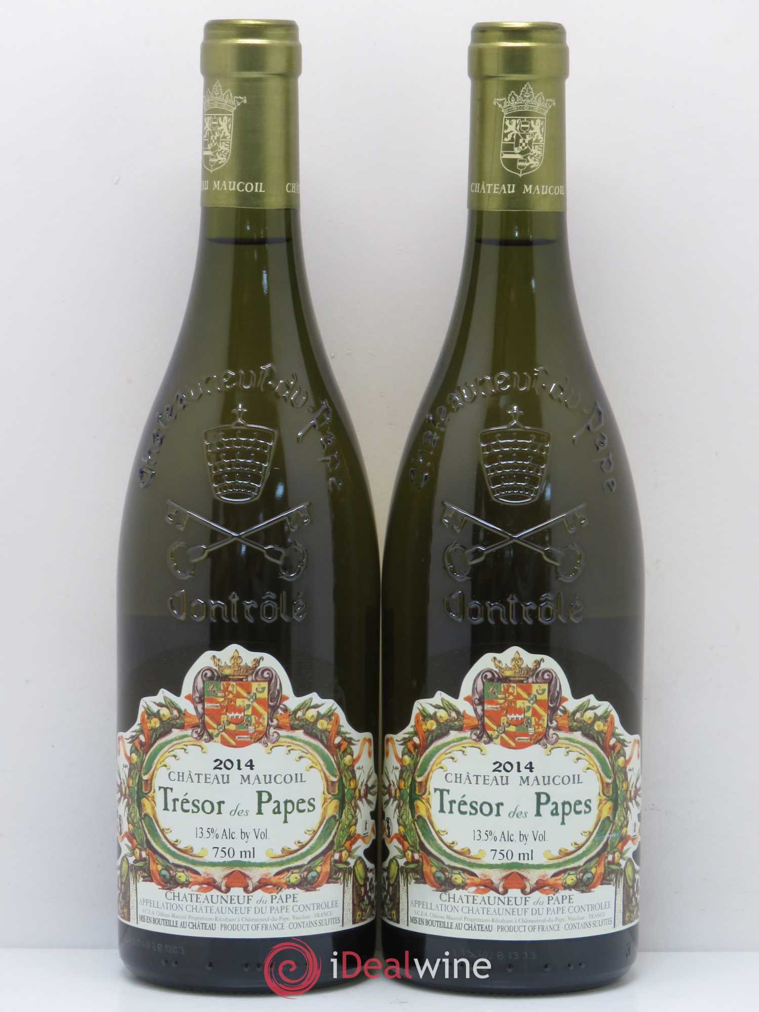 Châteauneuf-du-Pape Tresor des Papes Maucoil 2014 - Posten von 2 Flaschen - 0