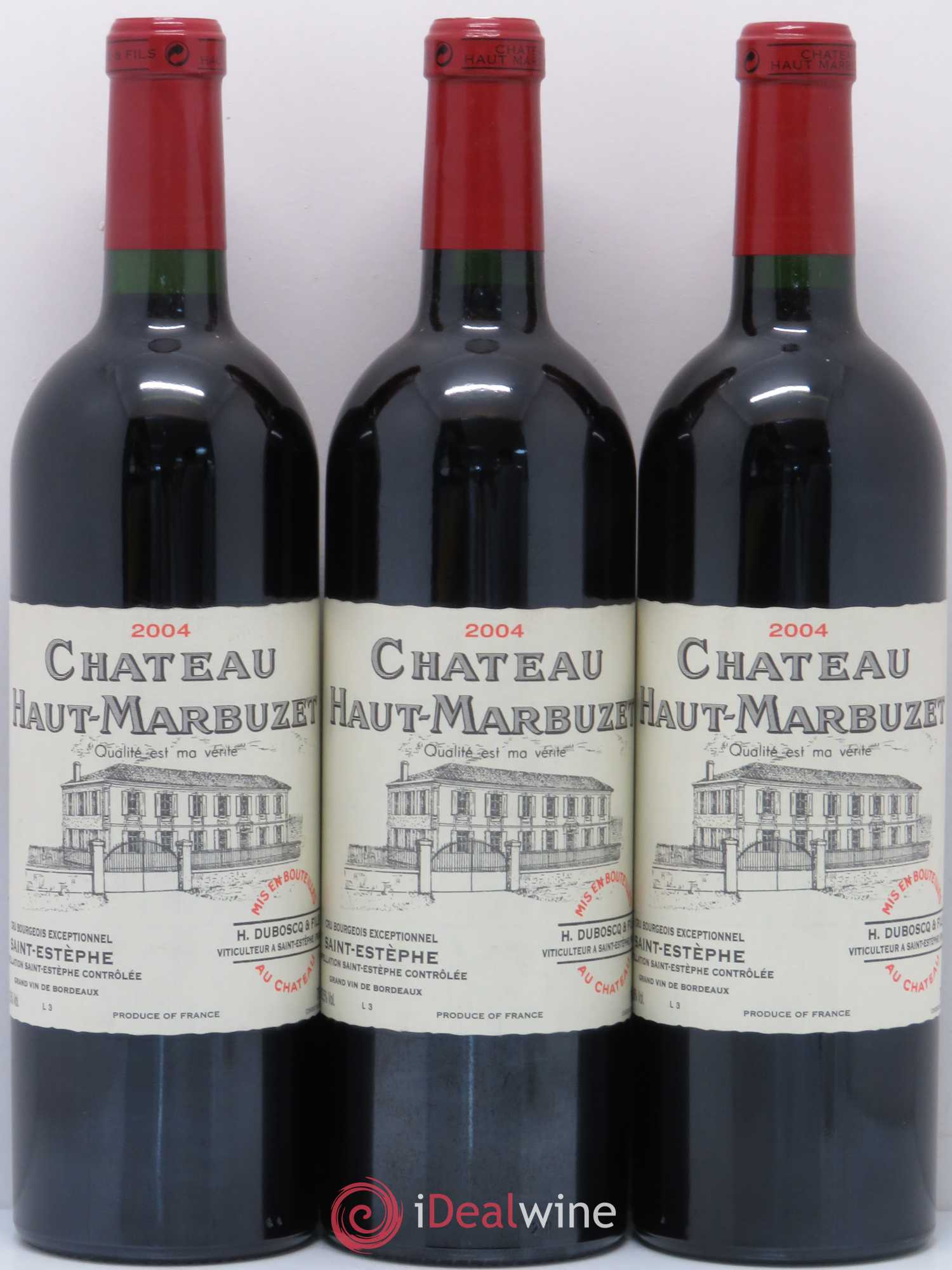 Château Haut Marbuzet 2004 - Lot de 3 bouteilles - 0