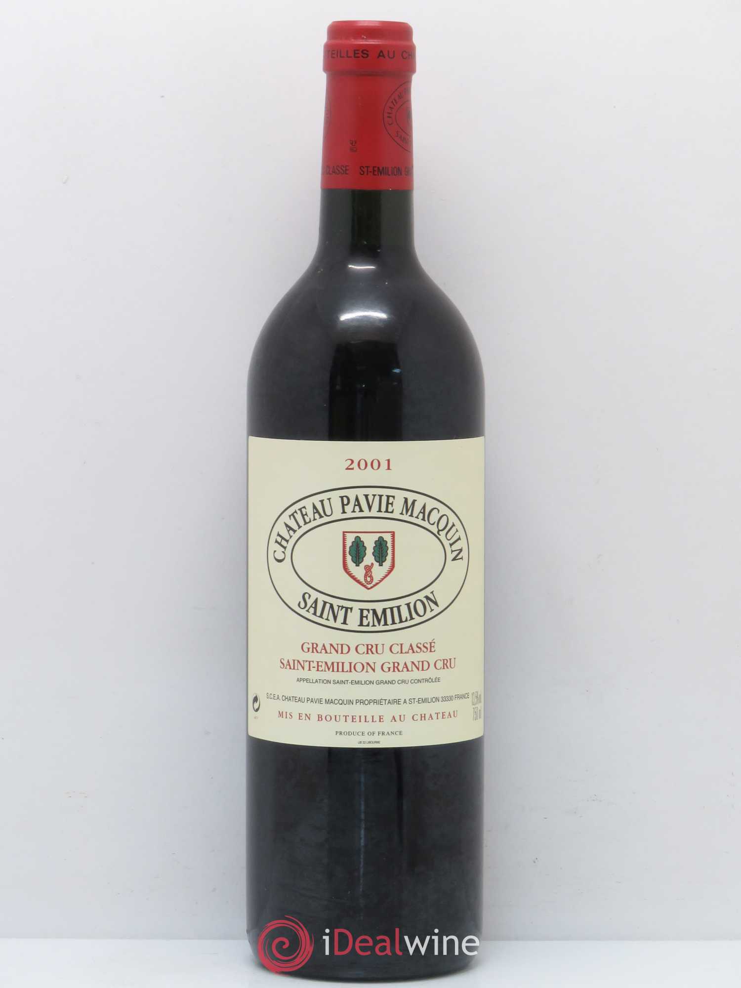Château Pavie Macquin 1er Grand Cru Classé B 2001 - Lot de 1 bouteille - 0