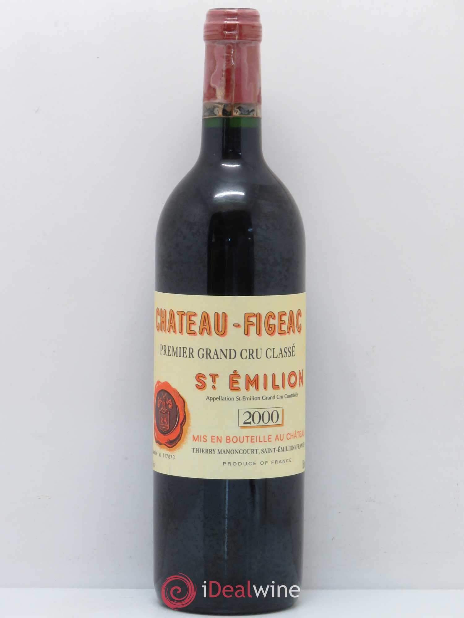 Château Figeac 1er Grand Cru Classé A 2000 - Lot de 1 bouteille - 0