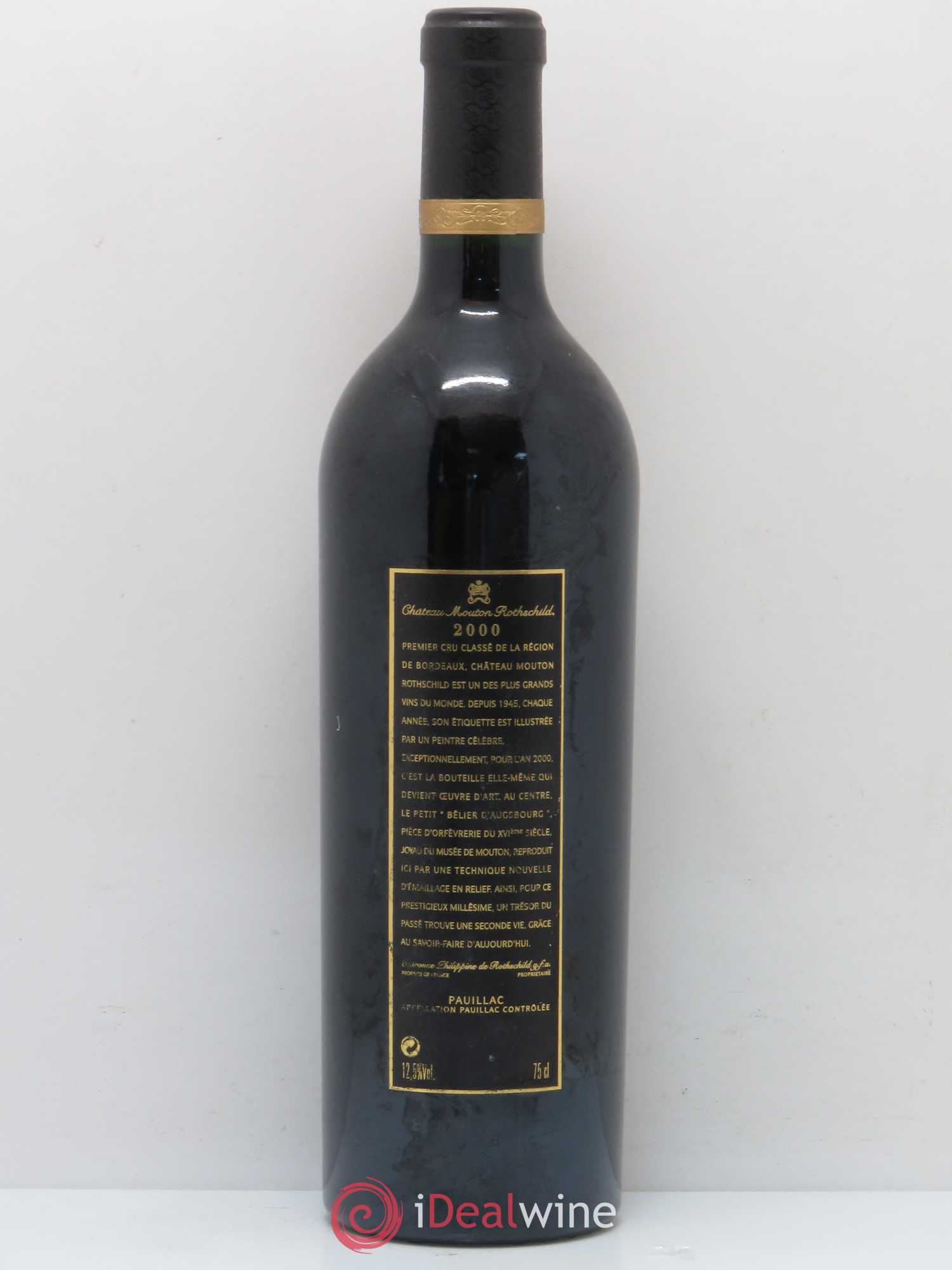 Château Mouton Rothschild 1er Grand Cru Classé 2000 - Lot de 1 bouteille - 1