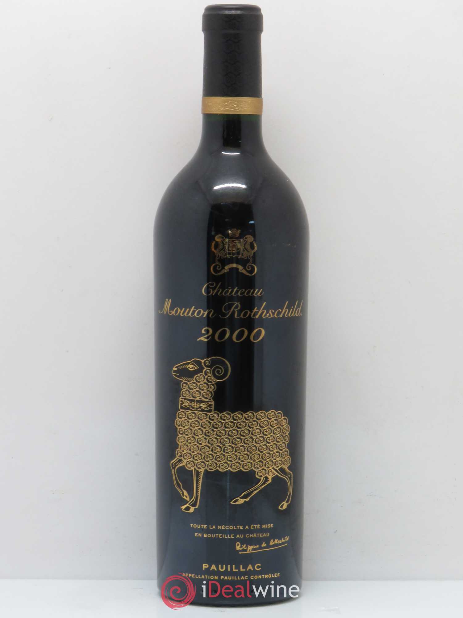 Château Mouton Rothschild 1er Grand Cru Classé 2000 - Lot de 1 bouteille - 0