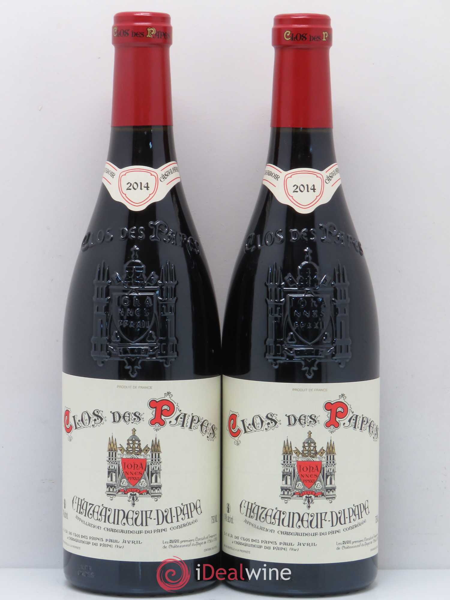 Châteauneuf-du-Pape Clos des Papes - Paul Avril 2014 - Lot de 2 bouteilles - 0