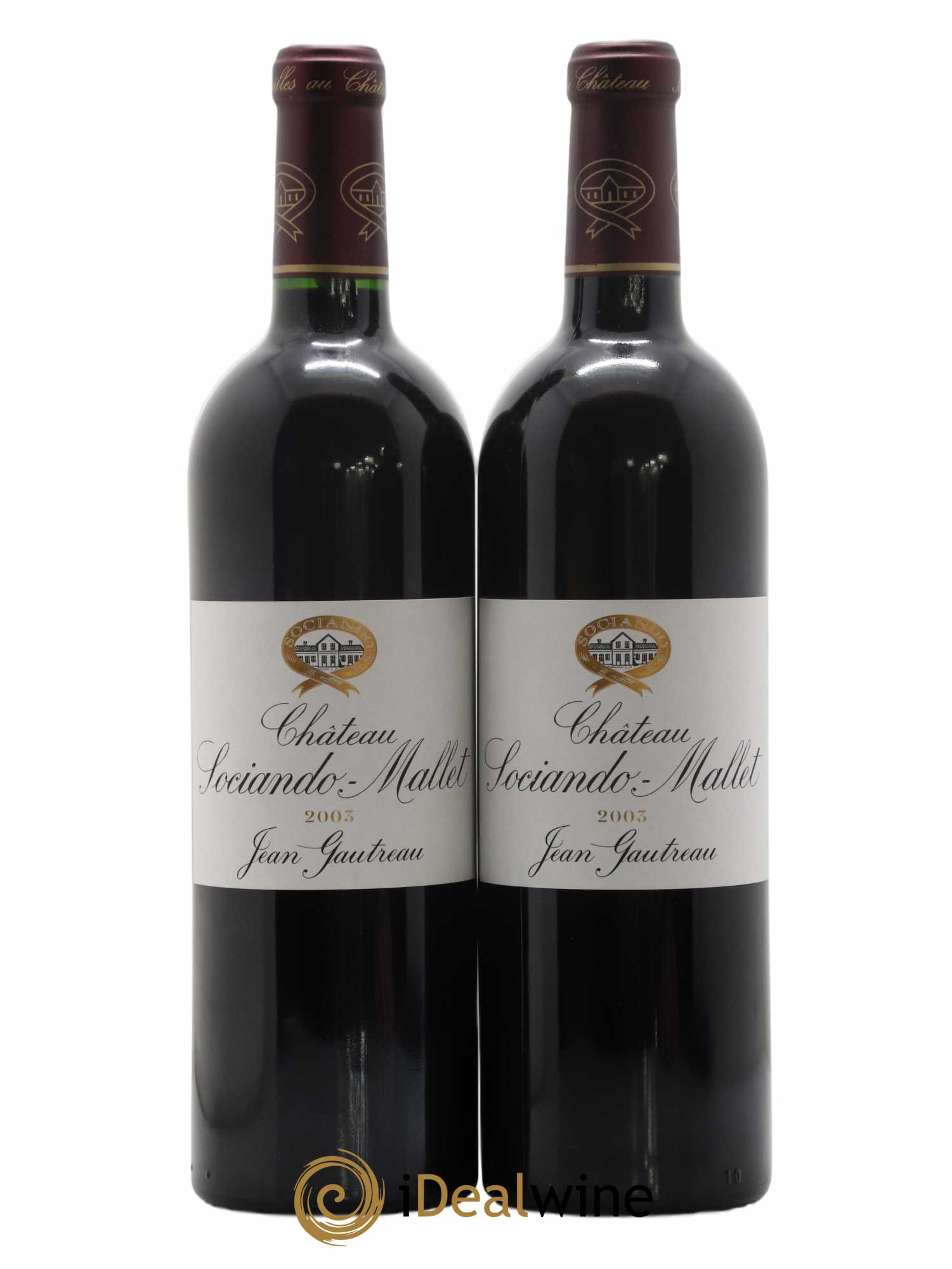 Château Sociando Mallet 2003 - Lot de 2 bouteilles - 0