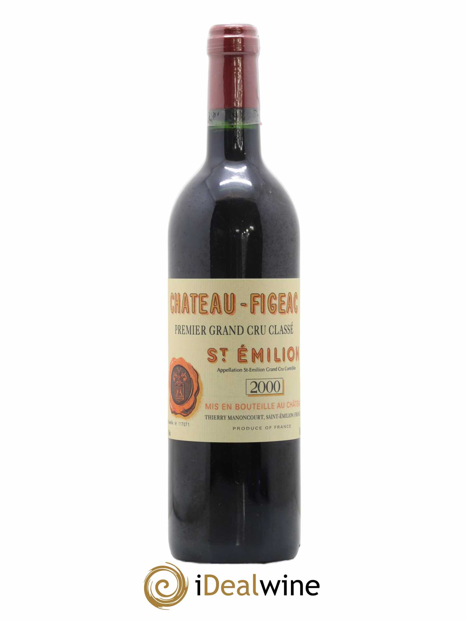 Château Figeac 1er Grand Cru Classé A 2000 - Lot de 1 bouteille - 0