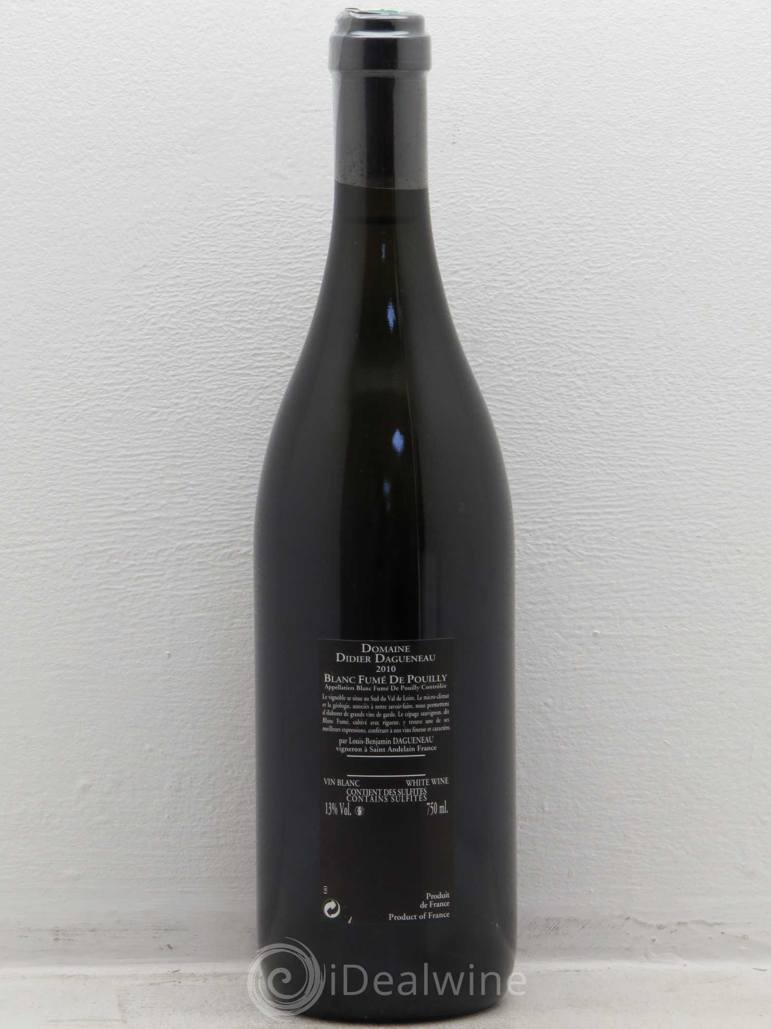 Vin de France (anciennement Pouilly-Fumé) Silex Dagueneau (Domaine Didier - Louis-Benjamin) 2010 - Lot de 1 bouteille - 1