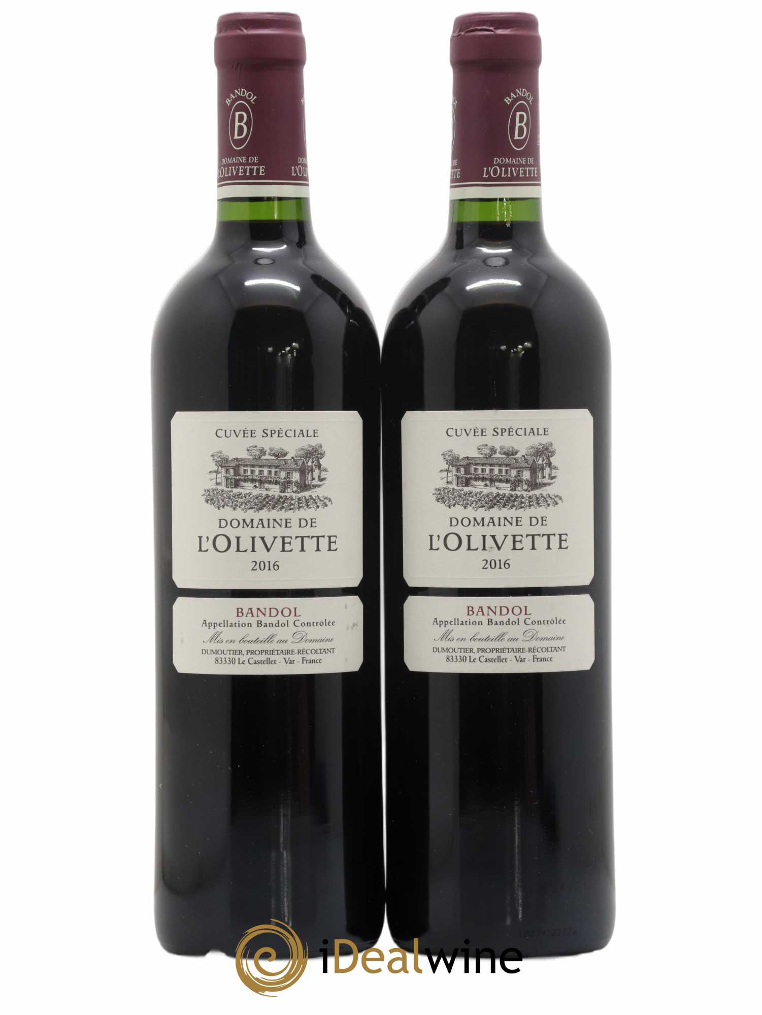 Bandol Cuvée Spéciale Domaine de l'Olivette 2016 - Lot de 2 bouteilles - 0