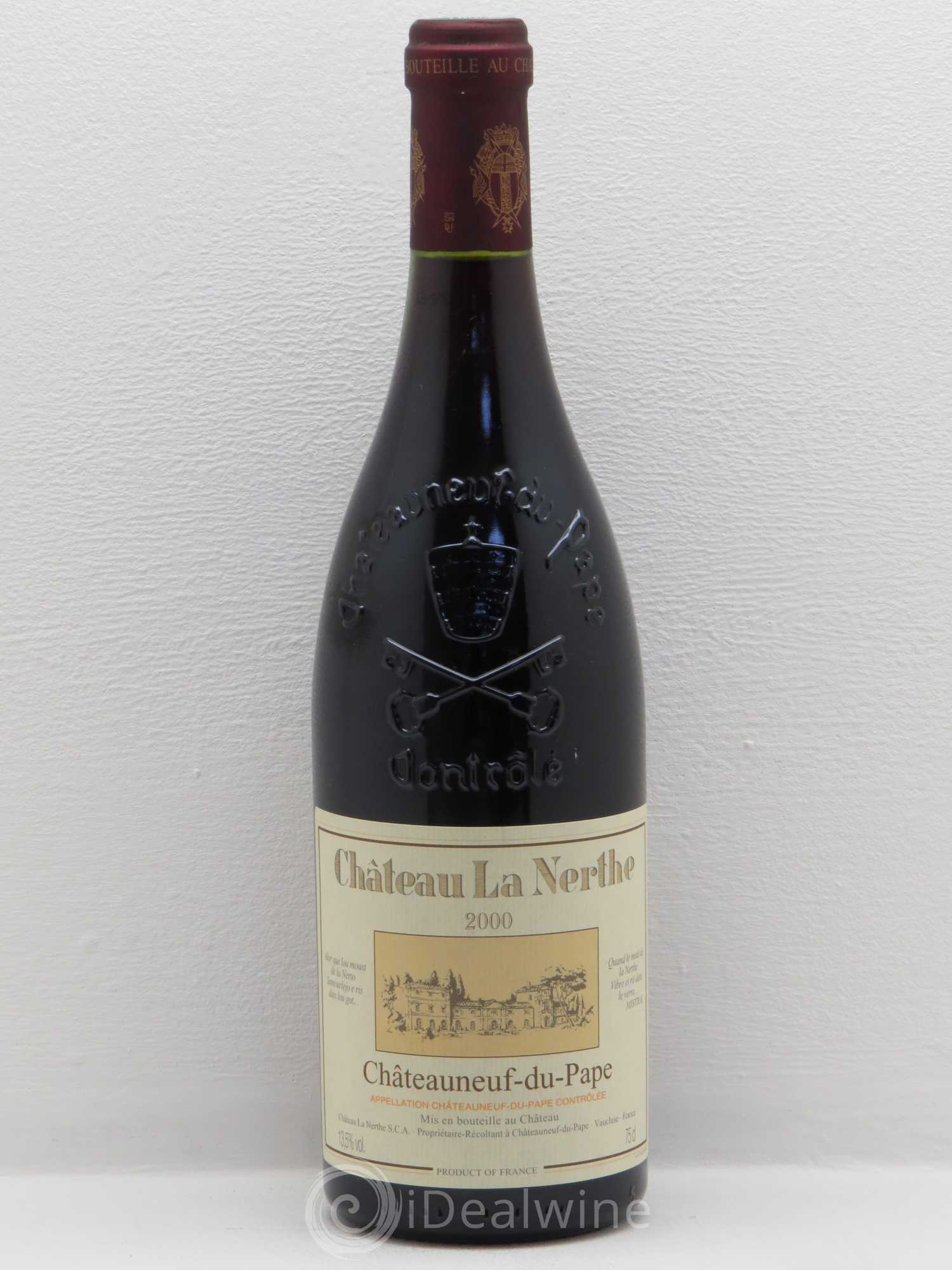 Châteauneuf-du-Pape Château la Nerthe Famille Richard 2000 - Lot de 1 bouteille - 0