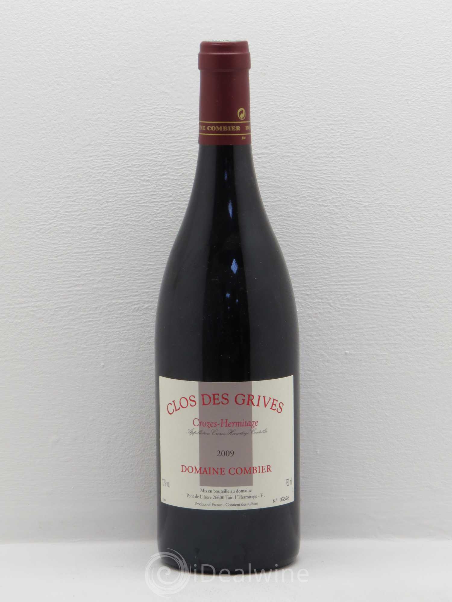 Crozes-Hermitage Clos des Grives Combier 2009 - Lot de 1 bouteille - 0