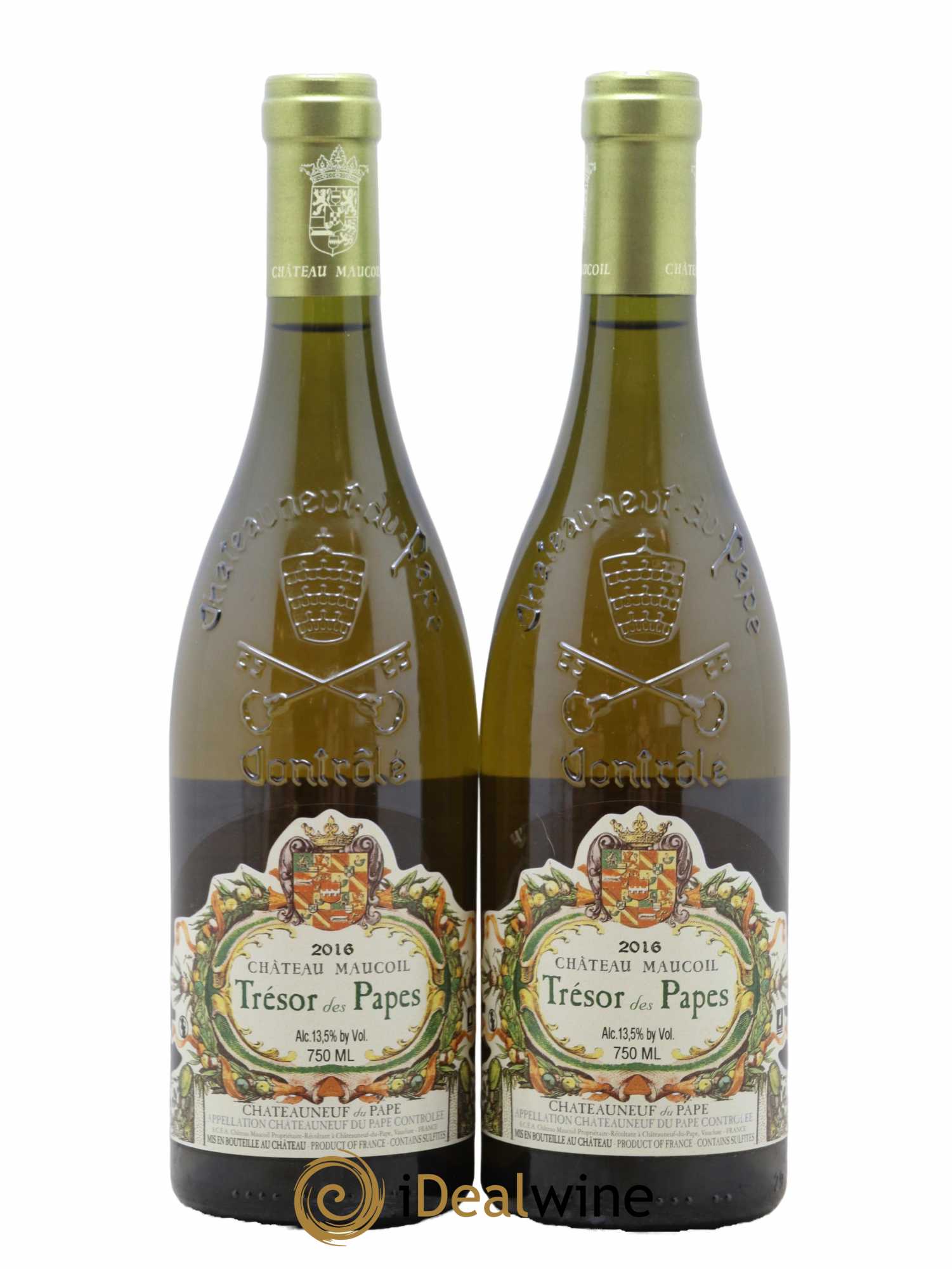 Châteauneuf-du-Pape Trésor des Papes Château de Maucoil 2016 - Lot de 2 bouteilles - 0