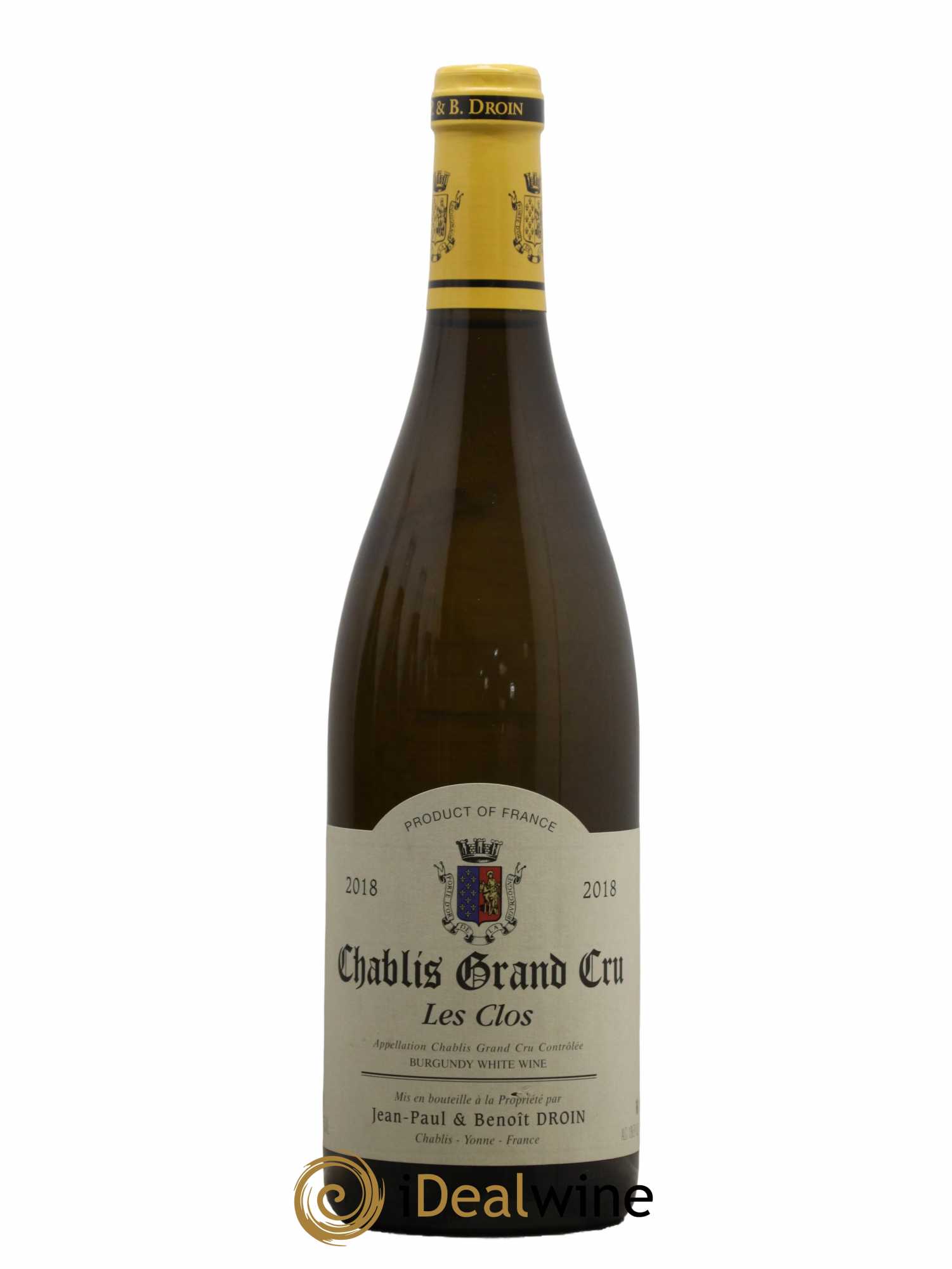 Chablis Grand Cru Les Clos Jean-Paul & Benoît Droin (Domaine) 2018 - Lot de 1 bouteille - 0