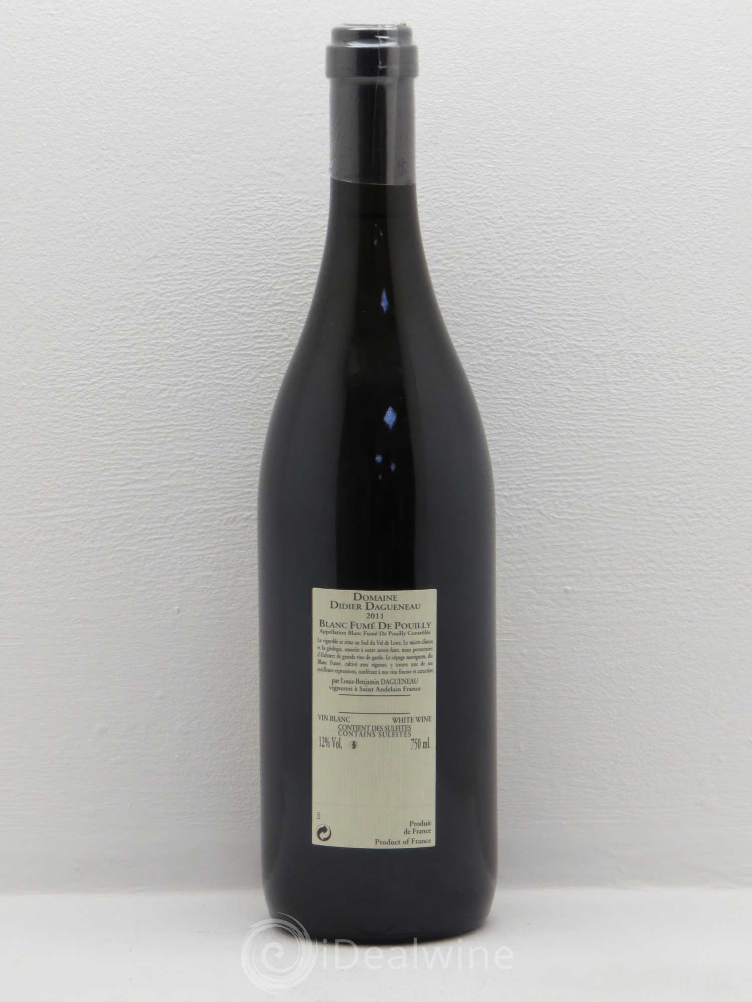 Pouilly-Fumé Blanc Fumé de Pouilly Dagueneau (Domaine Didier - Louis-Benjamin) 2011 - Lot de 1 bouteille - 1