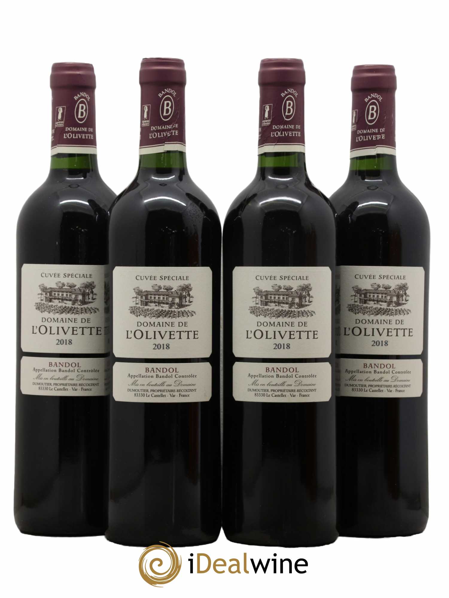 Bandol Cuvée Spéciale Domaine De L'Olivette 2018 - Lot de 4 bouteilles - 0