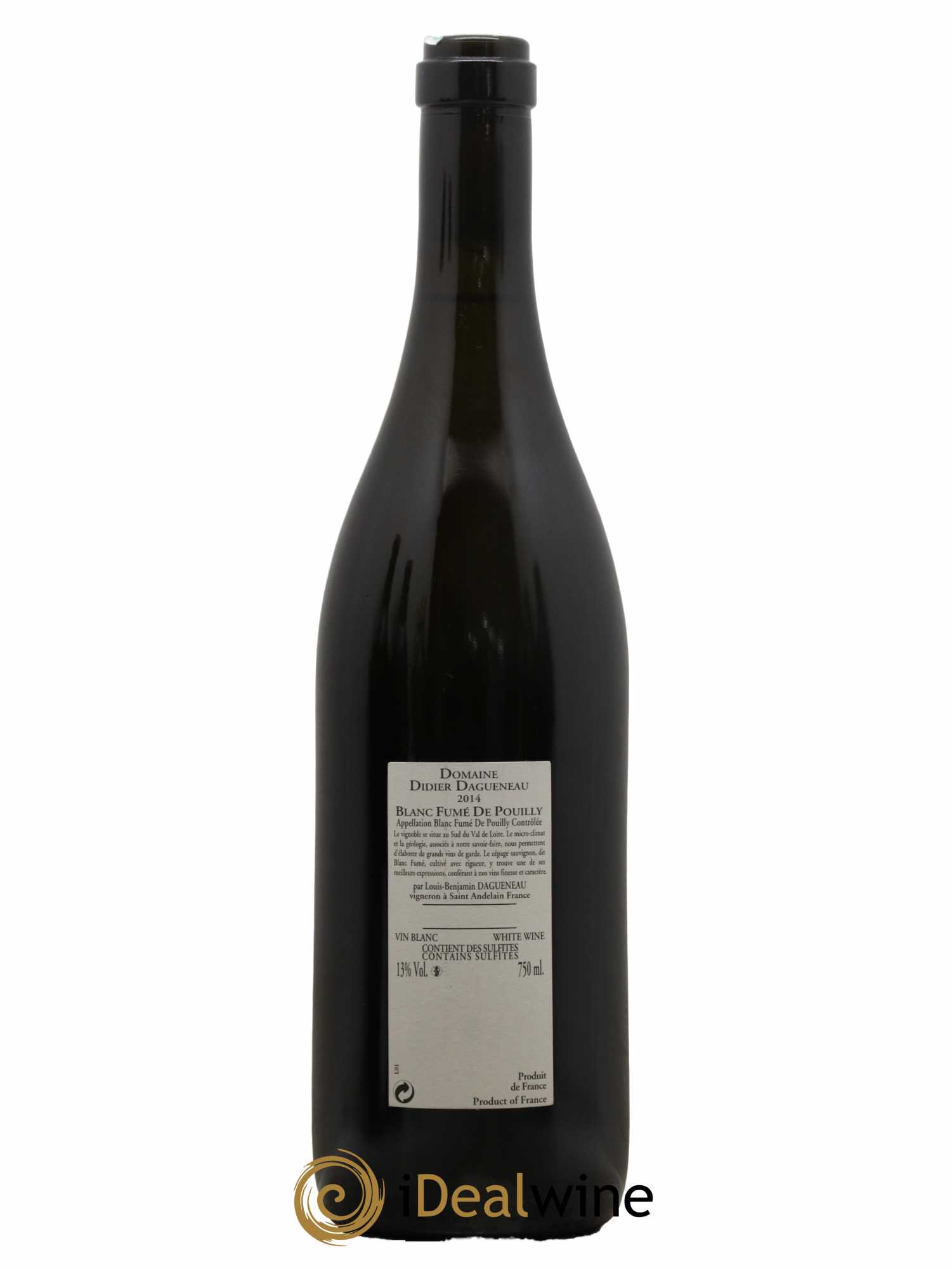 Vin de France (anciennement Pouilly-Fumé) Buisson Renard Dagueneau (Domaine Didier - Louis-Benjamin) 2014 - Lot de 1 bouteille - 1