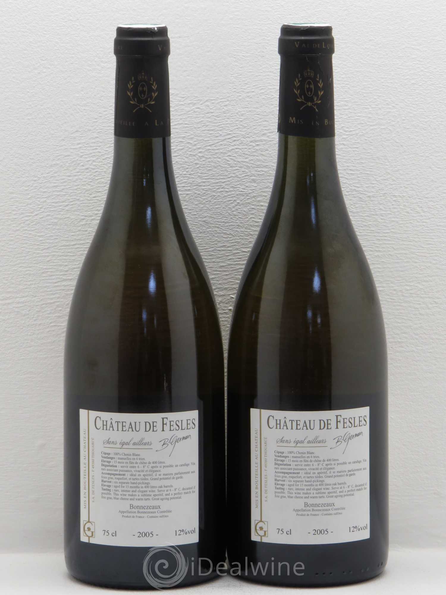 Bonnezeaux Château de Fesles 2005 - Lotto di 2 bottiglie - 1