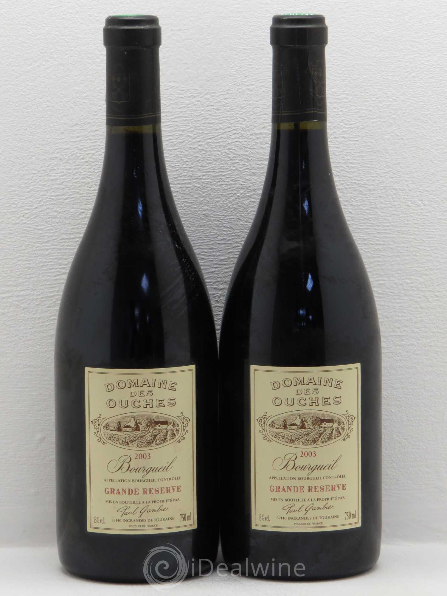 Bourgueil Domaine des Ouches Grande Réserve 2003 - Posten von 2 Flaschen - 0
