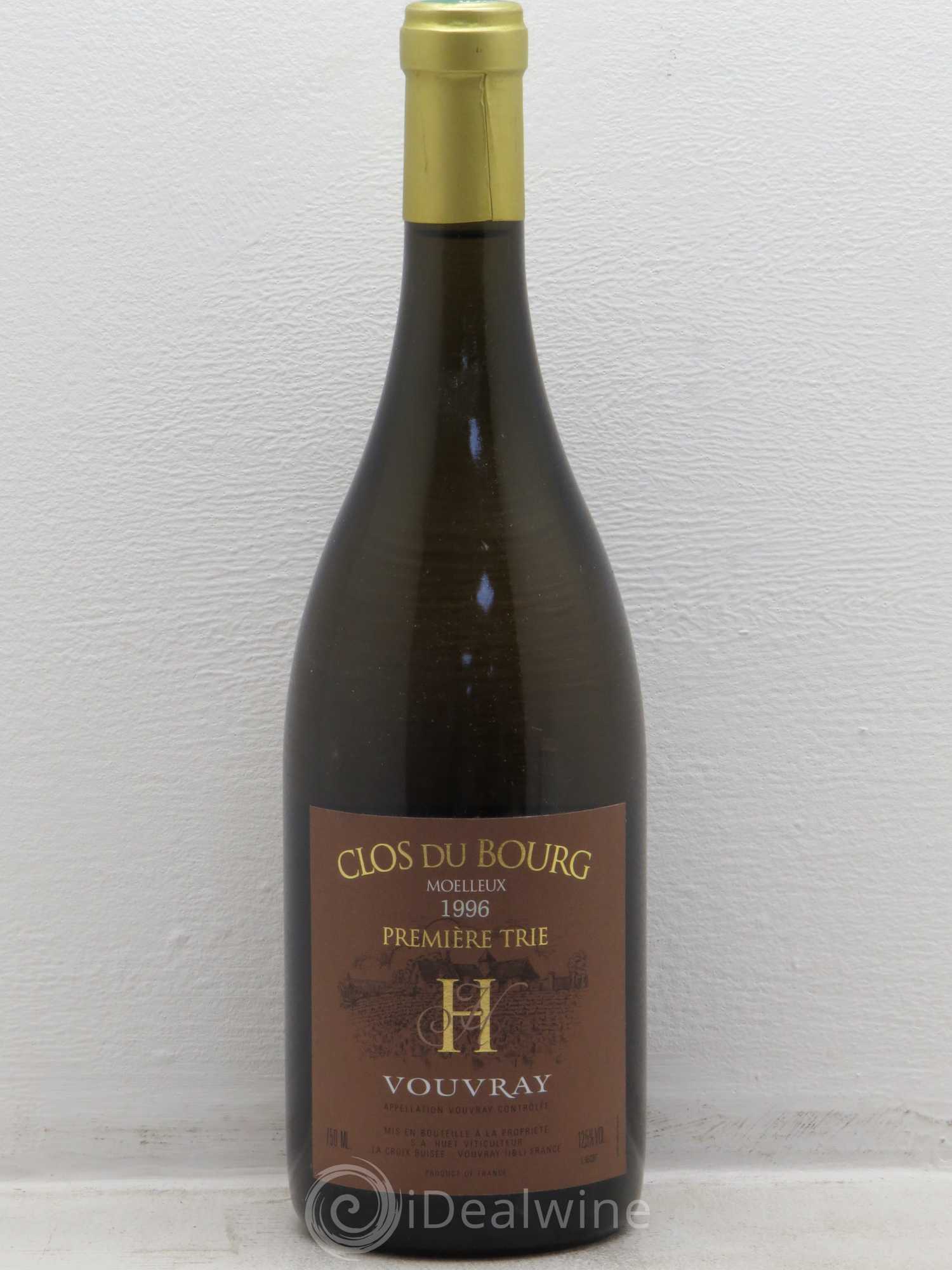 Vouvray Clos du Bourg Moelleux 1ère trie Domaine Huet 1996 - Lotto di 1 bottiglia - 0