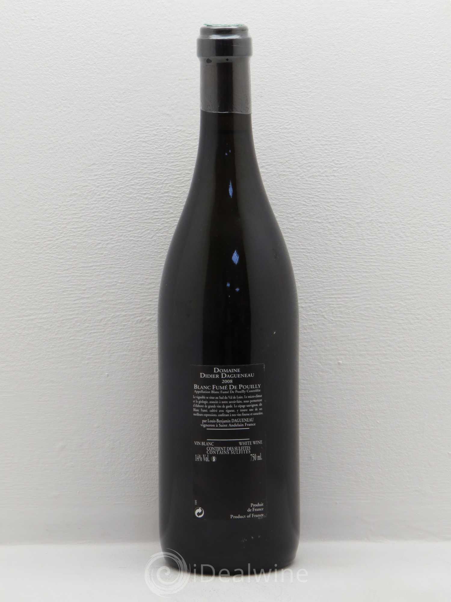 Vin de France (anciennement Pouilly-Fumé) Silex Dagueneau (Domaine Didier - Louis-Benjamin) 2008 - Lot de 1 bouteille - 1