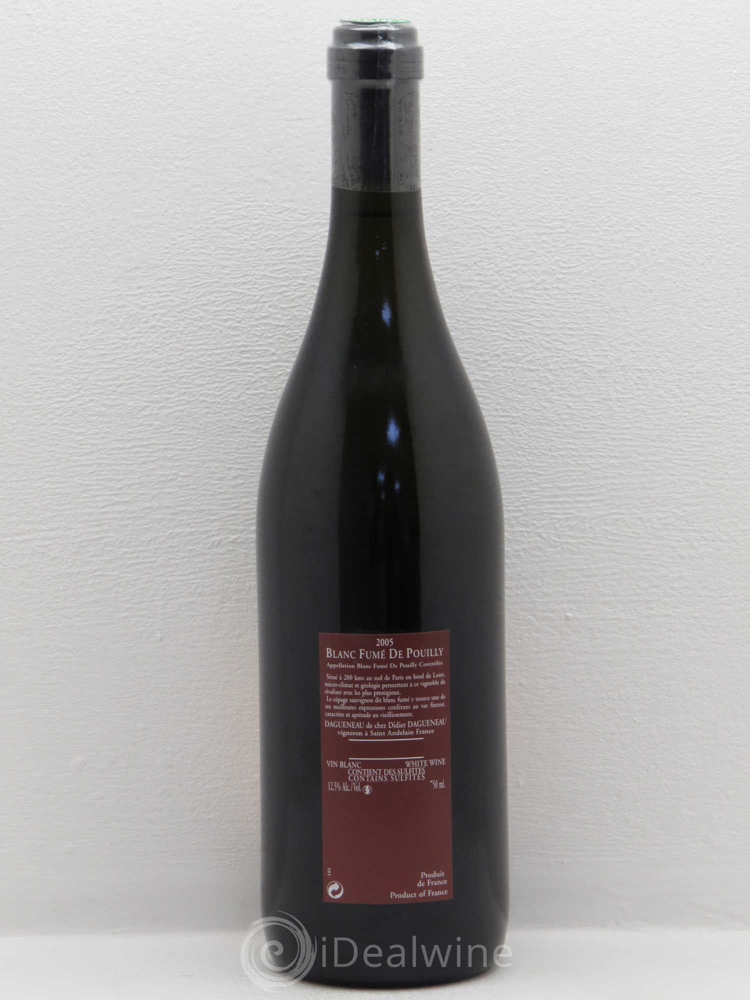 Vin de France (anciennement Pouilly-Fumé) Pur Sang Dagueneau (Domaine Didier - Louis-Benjamin) 2005 - Lot de 1 bouteille - 1