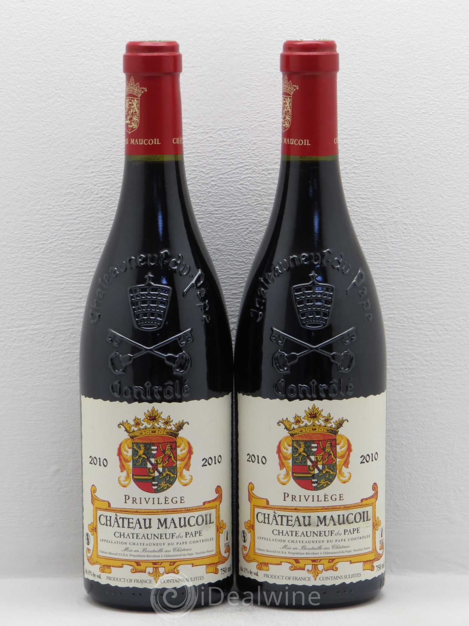 Châteauneuf-du-Pape Chateau Maucoil Privilege 2010 - Posten von 2 Flaschen - 0