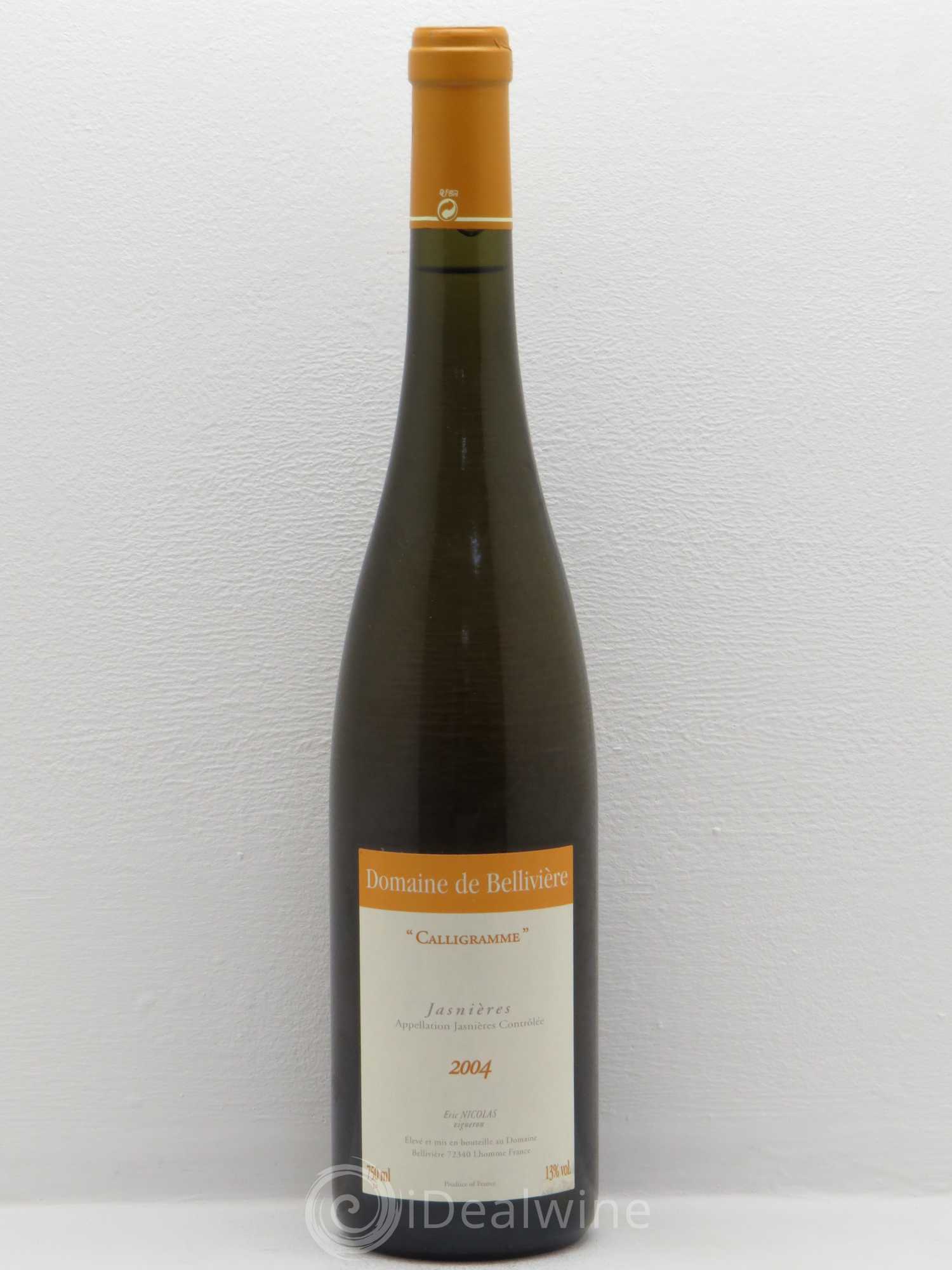 Jasnières Calligramme Domaine de Bellivière 2004 - Posten von 1 Flasche - 0