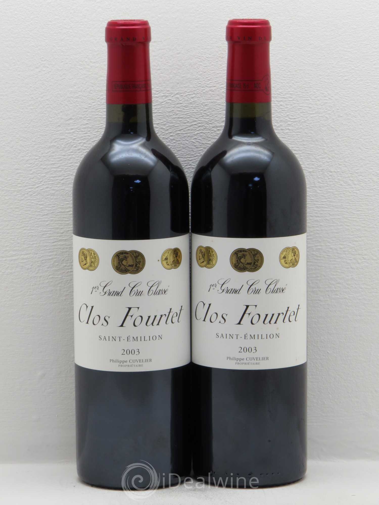 Clos Fourtet 1er Grand Cru Classé B 2003 - Lot de 2 bouteilles - 0