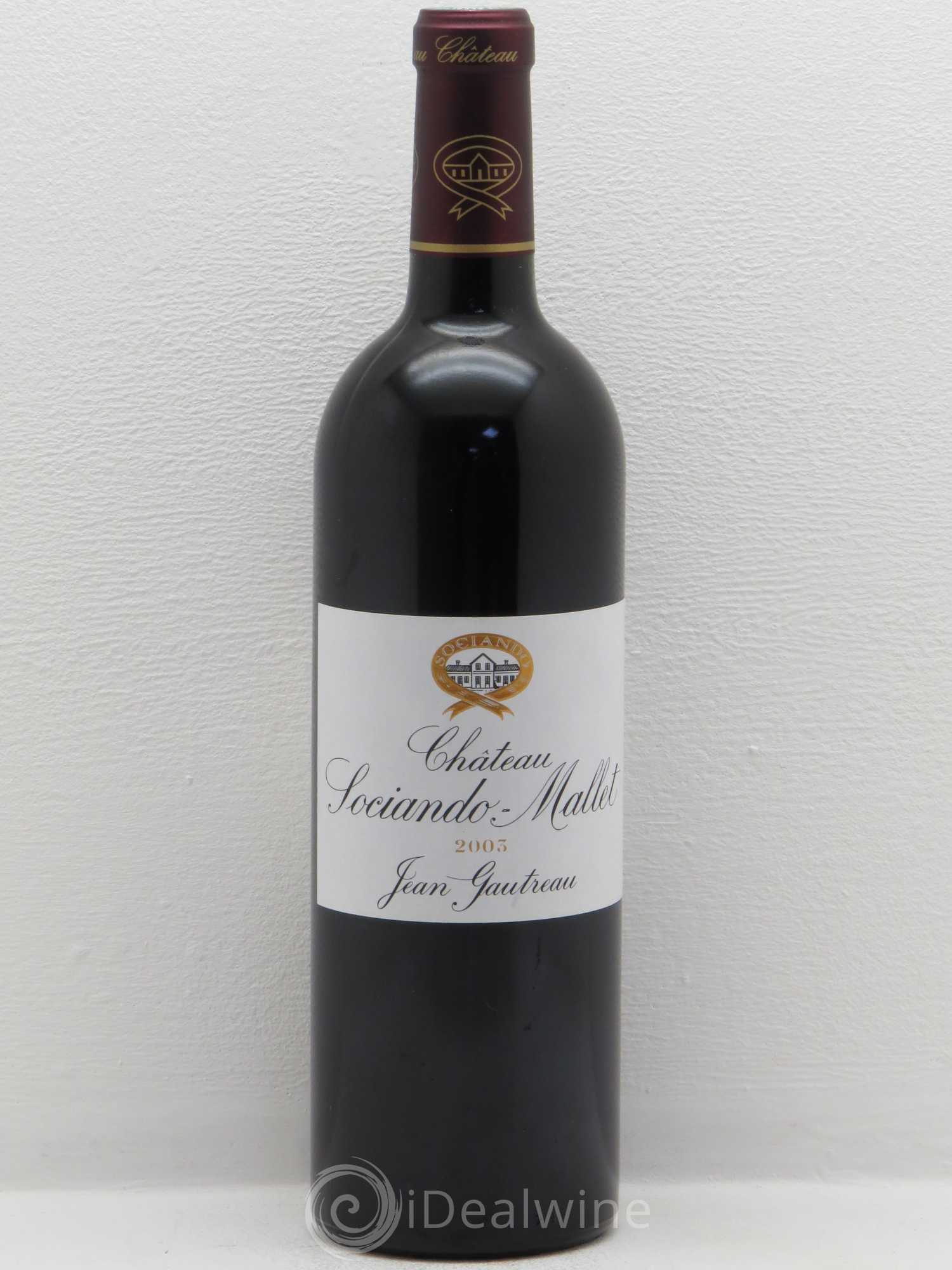 Château Sociando Mallet 2003 - Lot de 1 bouteille - 0