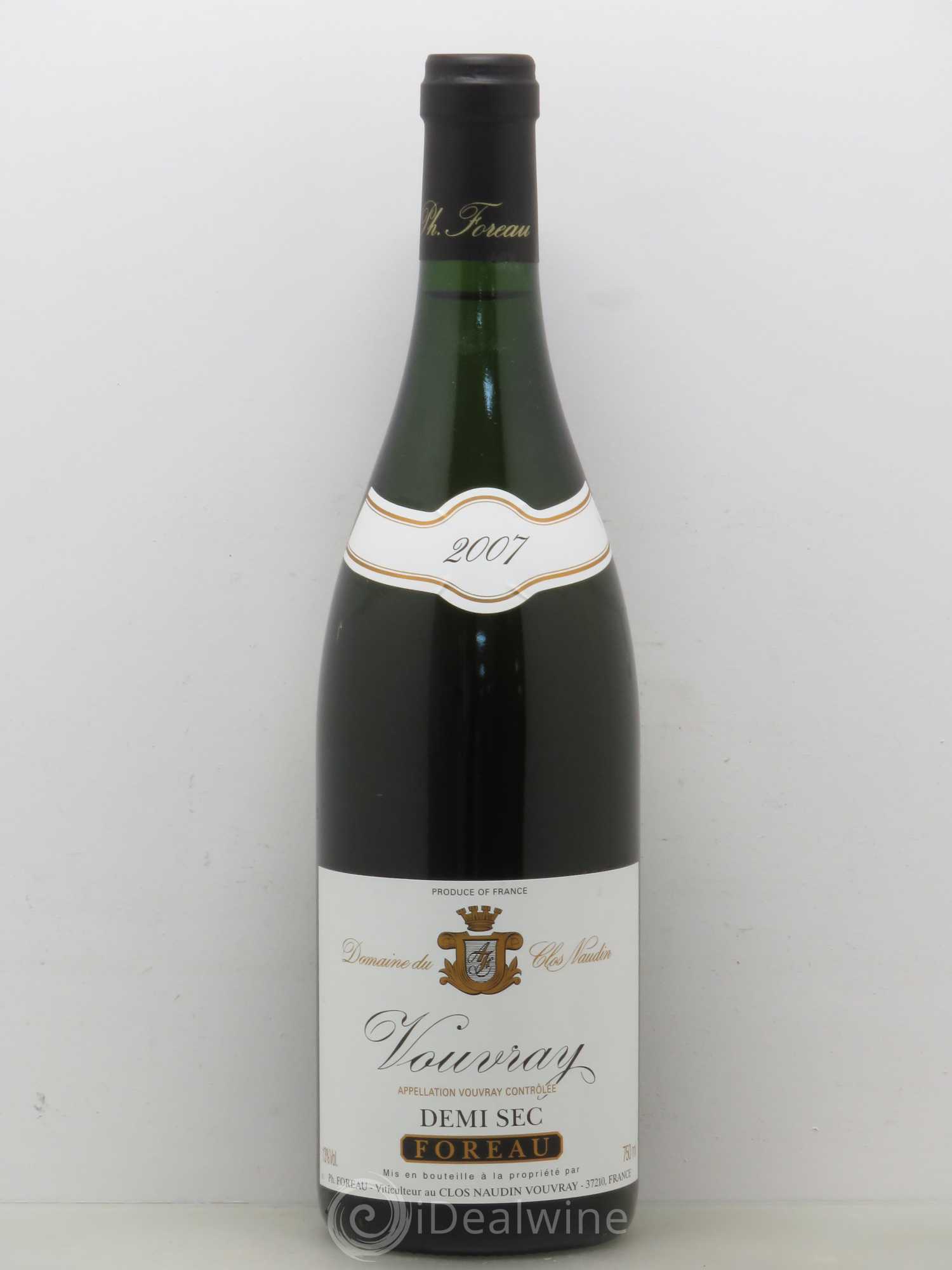 Vouvray Demi-Sec Clos Naudin - Philippe Foreau 2007 - Lot de 1 bouteille - 0