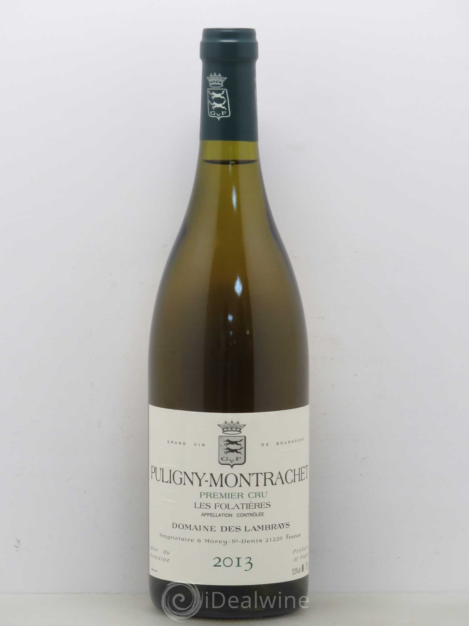 Puligny-Montrachet 1er Cru Les Folatières Domaine des Lambrays 2013 - Lot de 1 bouteille - 0