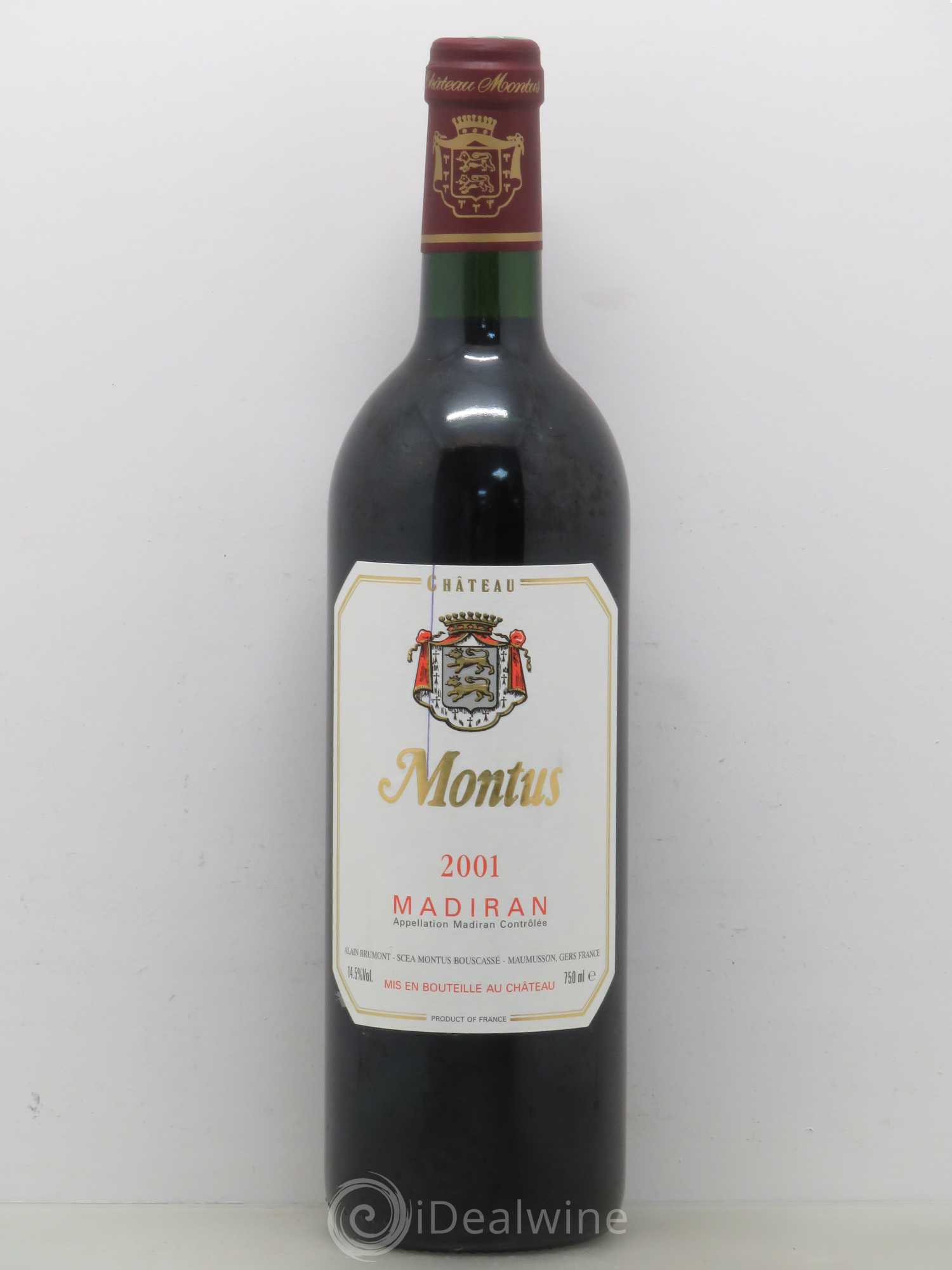 Madiran Château Montus Alain Brumont 2001 - Lot de 1 bouteille - 0