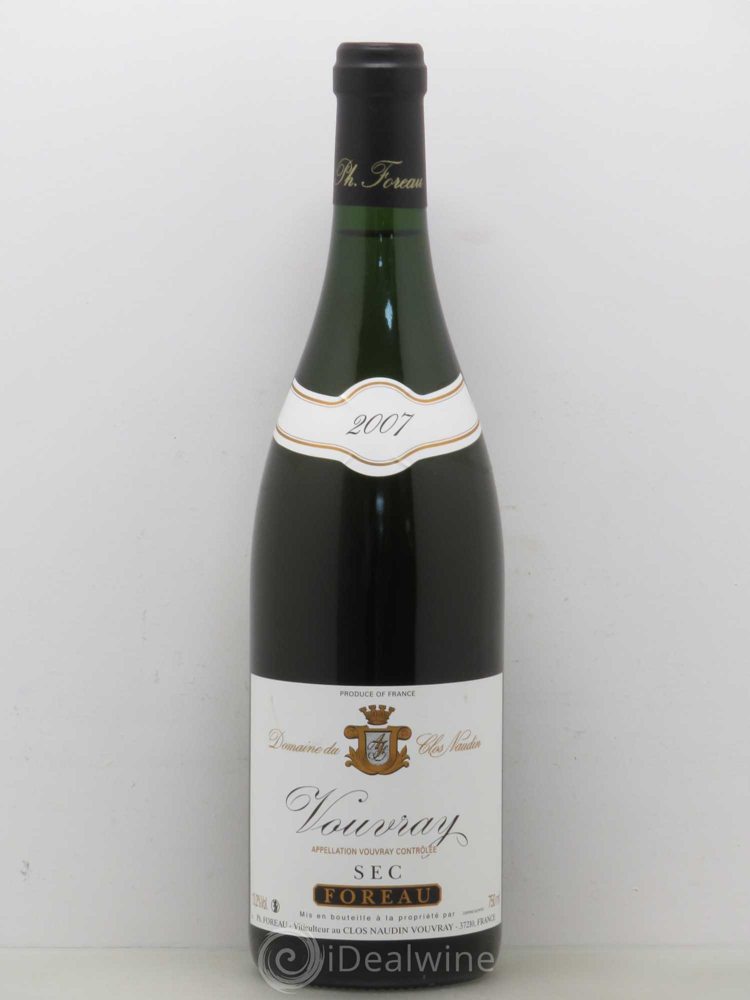 Vouvray Sec Clos Naudin - Philippe Foreau 2007 - Lot de 1 bouteille - 0