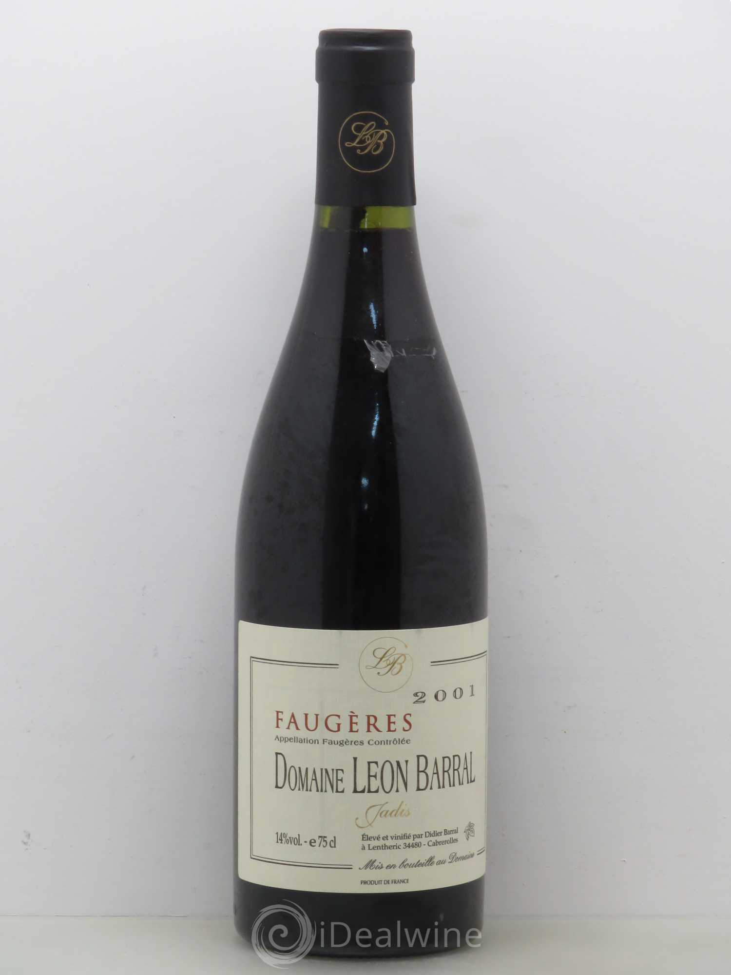 Faugères Jadis Domaine Léon Barral 2001 - Lot of 1 bottle - 0