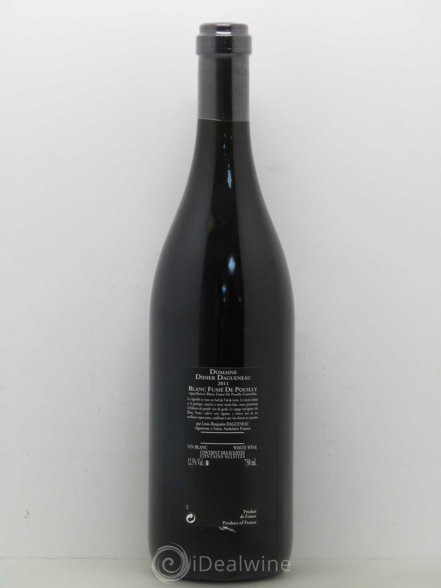 Vin de France (anciennement Pouilly-Fumé) Silex Dagueneau (Domaine Didier - Louis-Benjamin) 2011 - Lot de 1 bouteille - 1