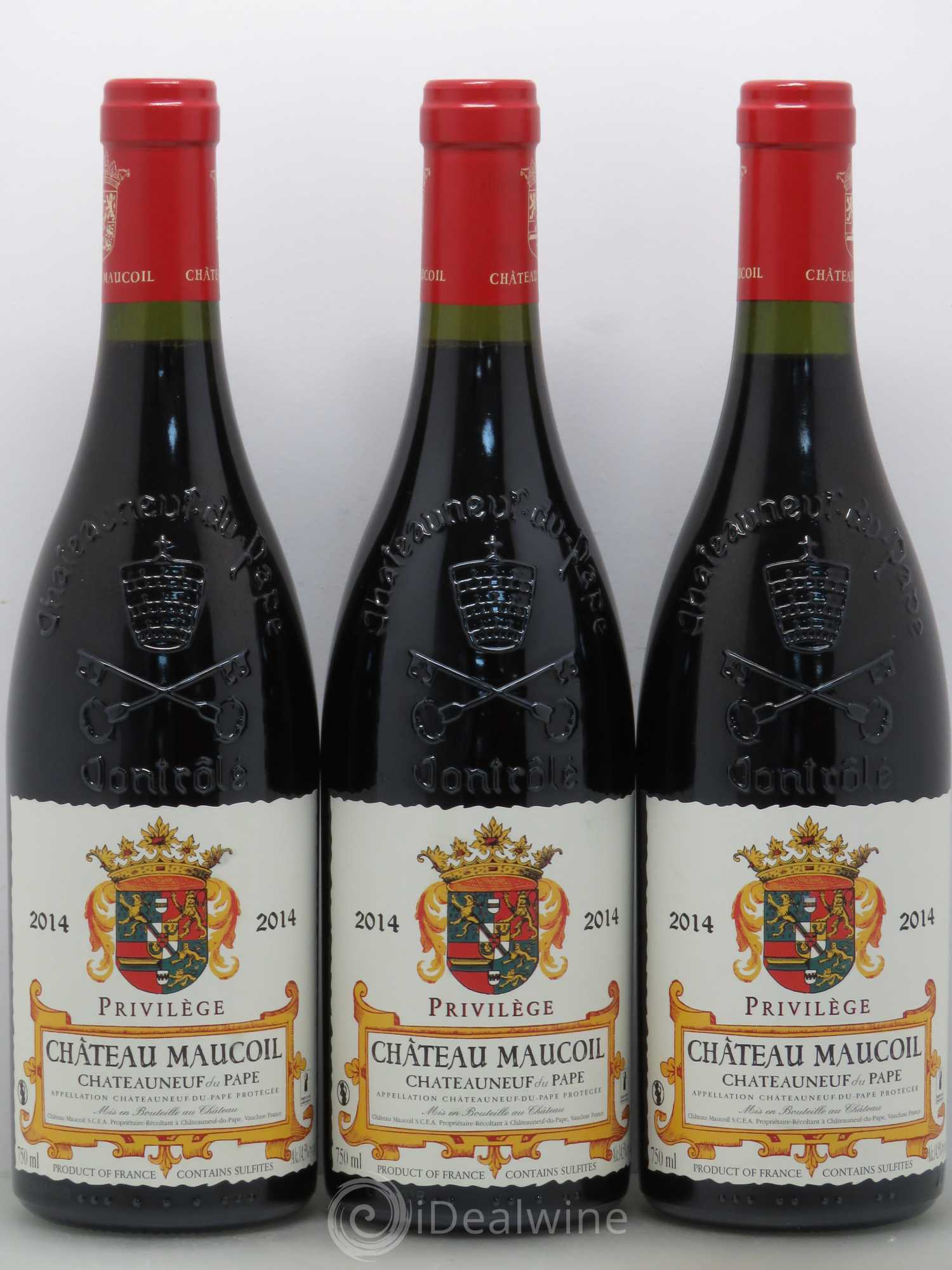 Châteauneuf-du-Pape Château De Maucoil Privilege 2014 - Posten von 3 Flaschen - 0