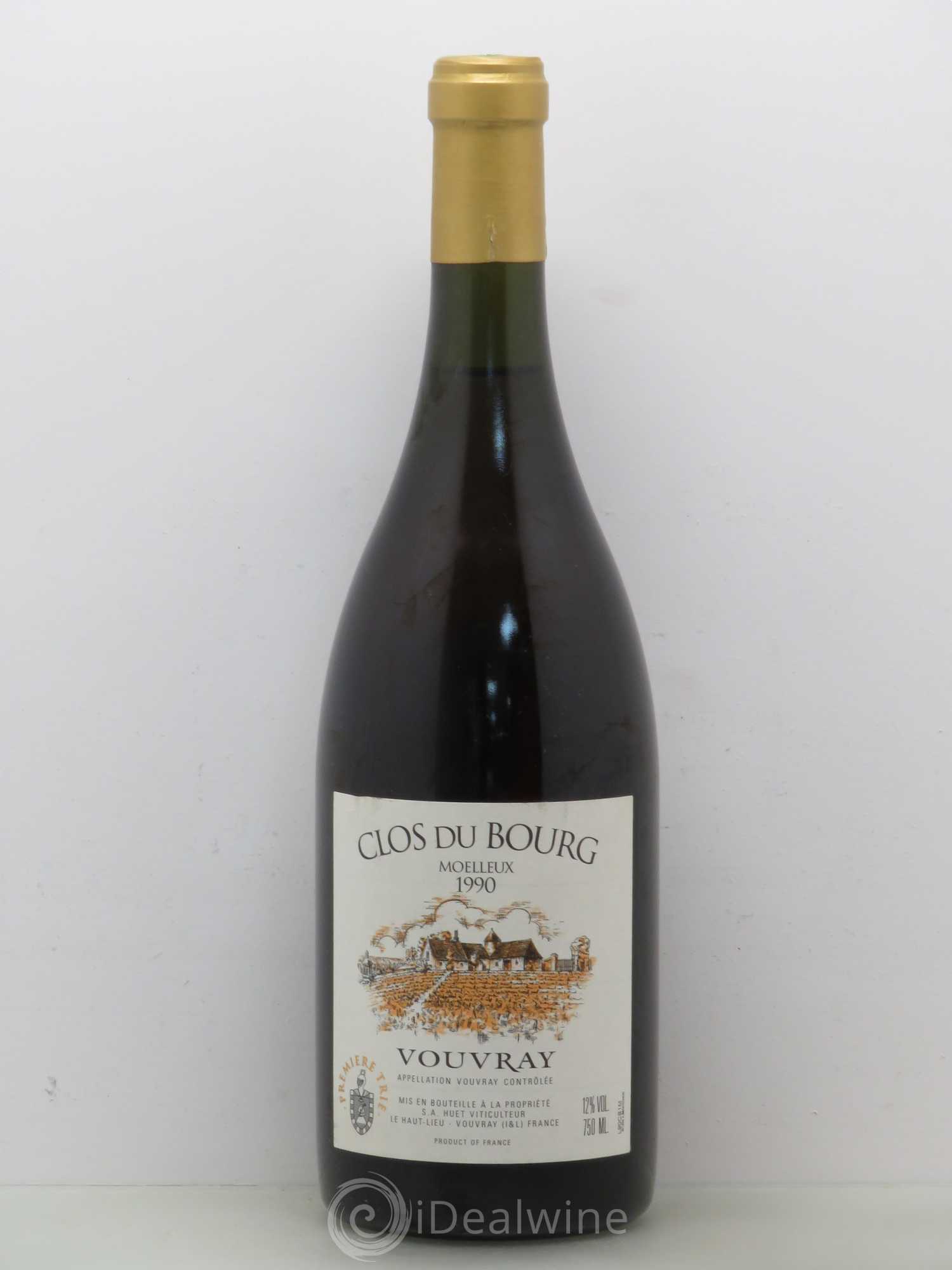 Vouvray Clos du Bourg Moelleux 1ère trie Domaine Huet 1990 - Lotto di 1 bottiglia - 0