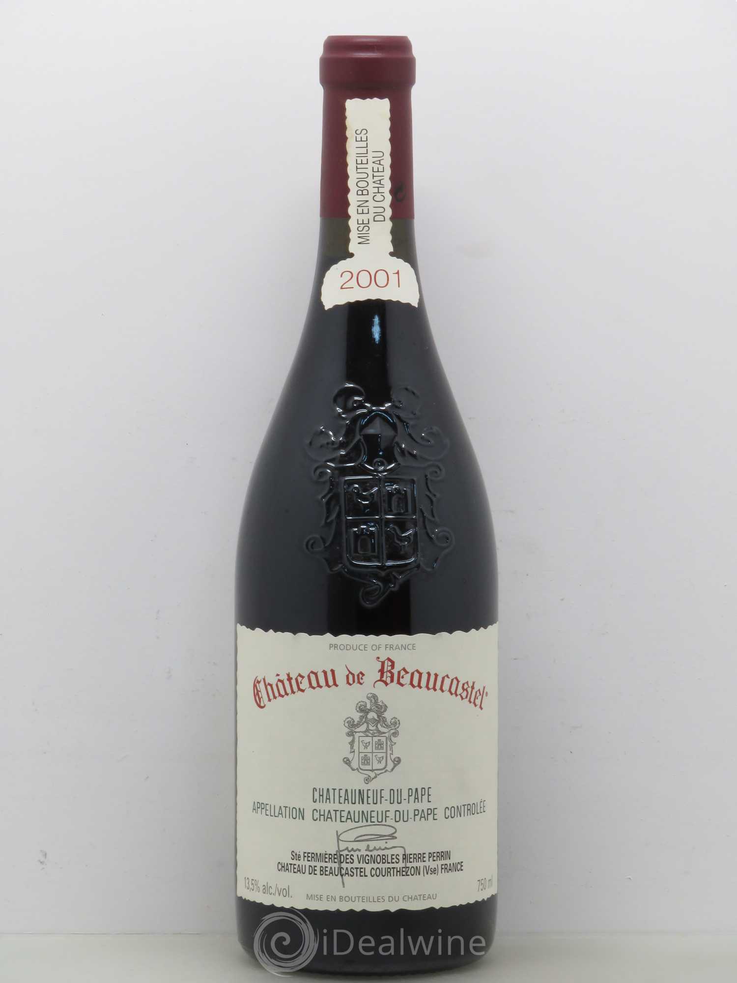 Châteauneuf-du-Pape Château de Beaucastel Famille Perrin 2001 - Lot de 1 bouteille - 0