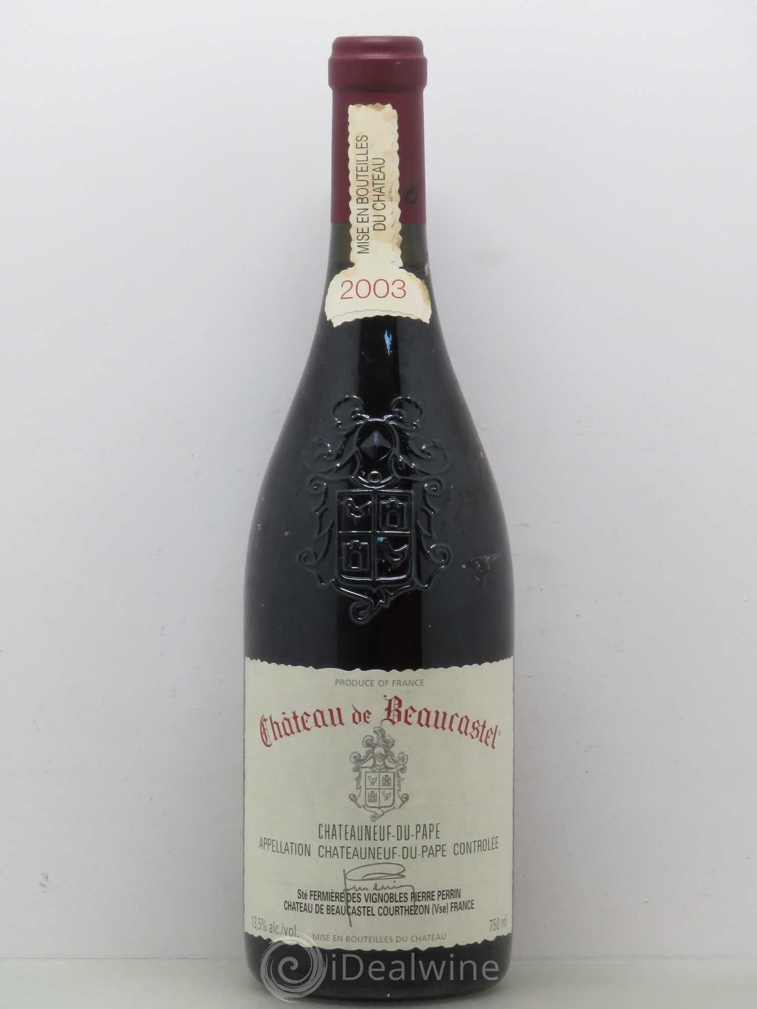 Châteauneuf-du-Pape Château de Beaucastel Famille Perrin 2003 - Lot de 1 bouteille - 0