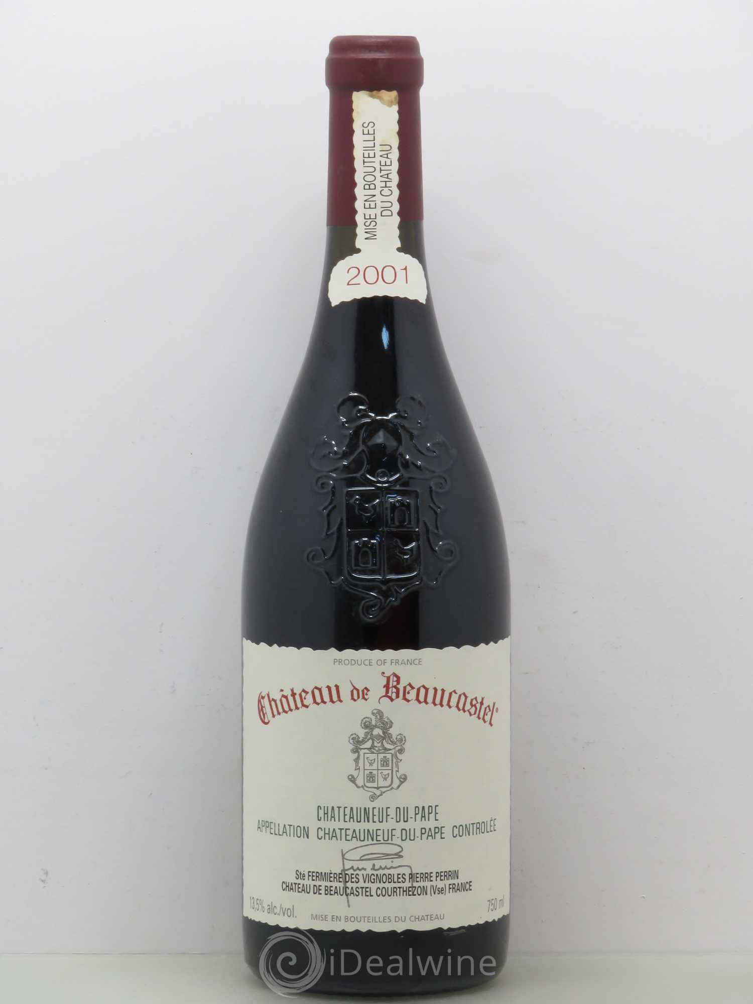 Châteauneuf-du-Pape Château de Beaucastel Famille Perrin 2001 - Lot de 1 bouteille - 0