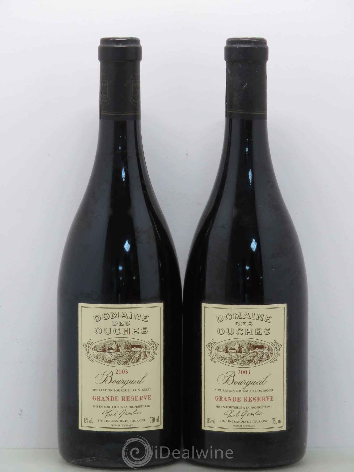 Bourgueil Grande Réserve Domaine des Ouches 2003 - Posten von 2 Flaschen - 0