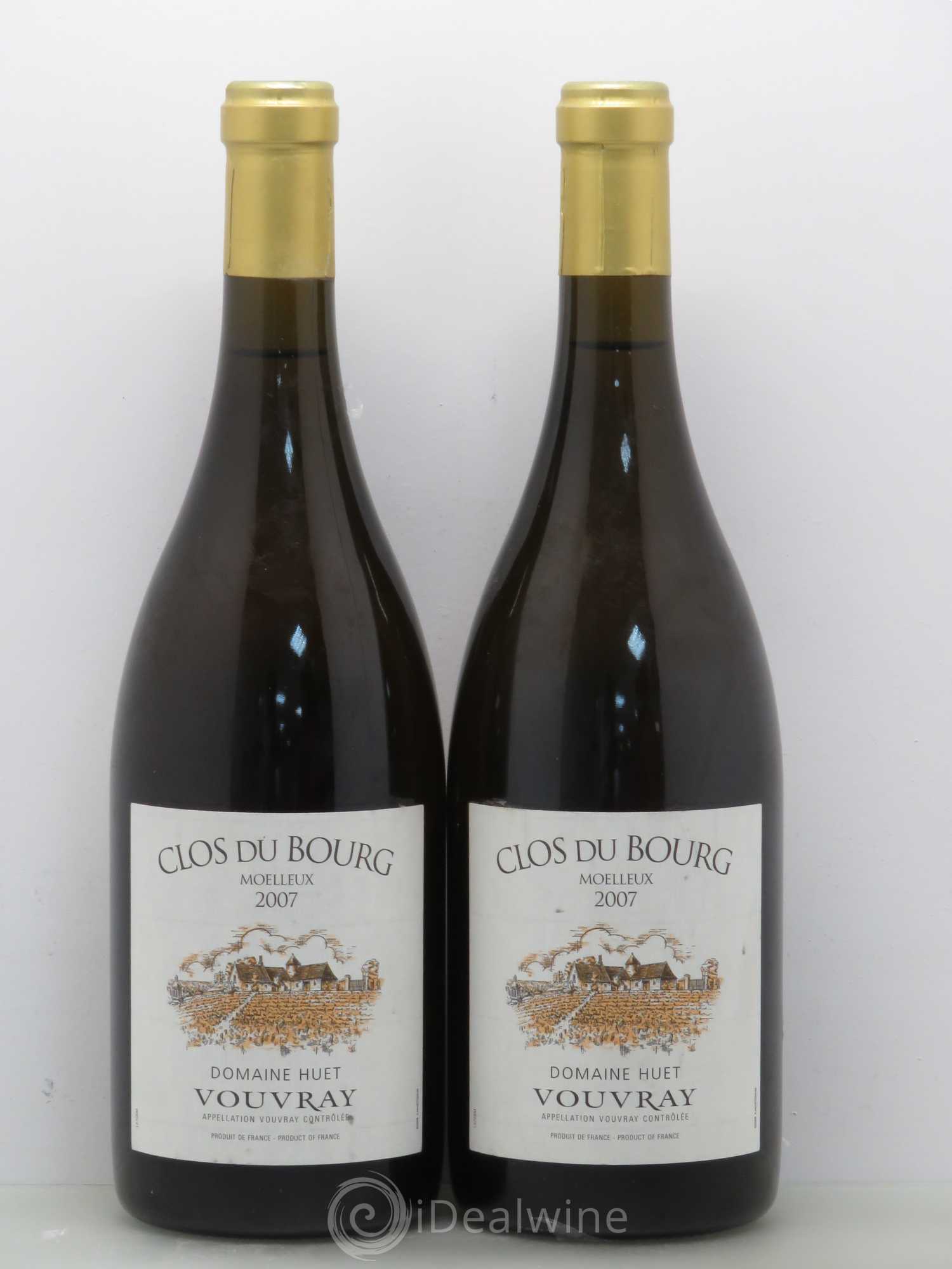 Vouvray Clos du Bourg Moelleux Domaine Huet 2007 - Lotto di 2 bottiglie - 0